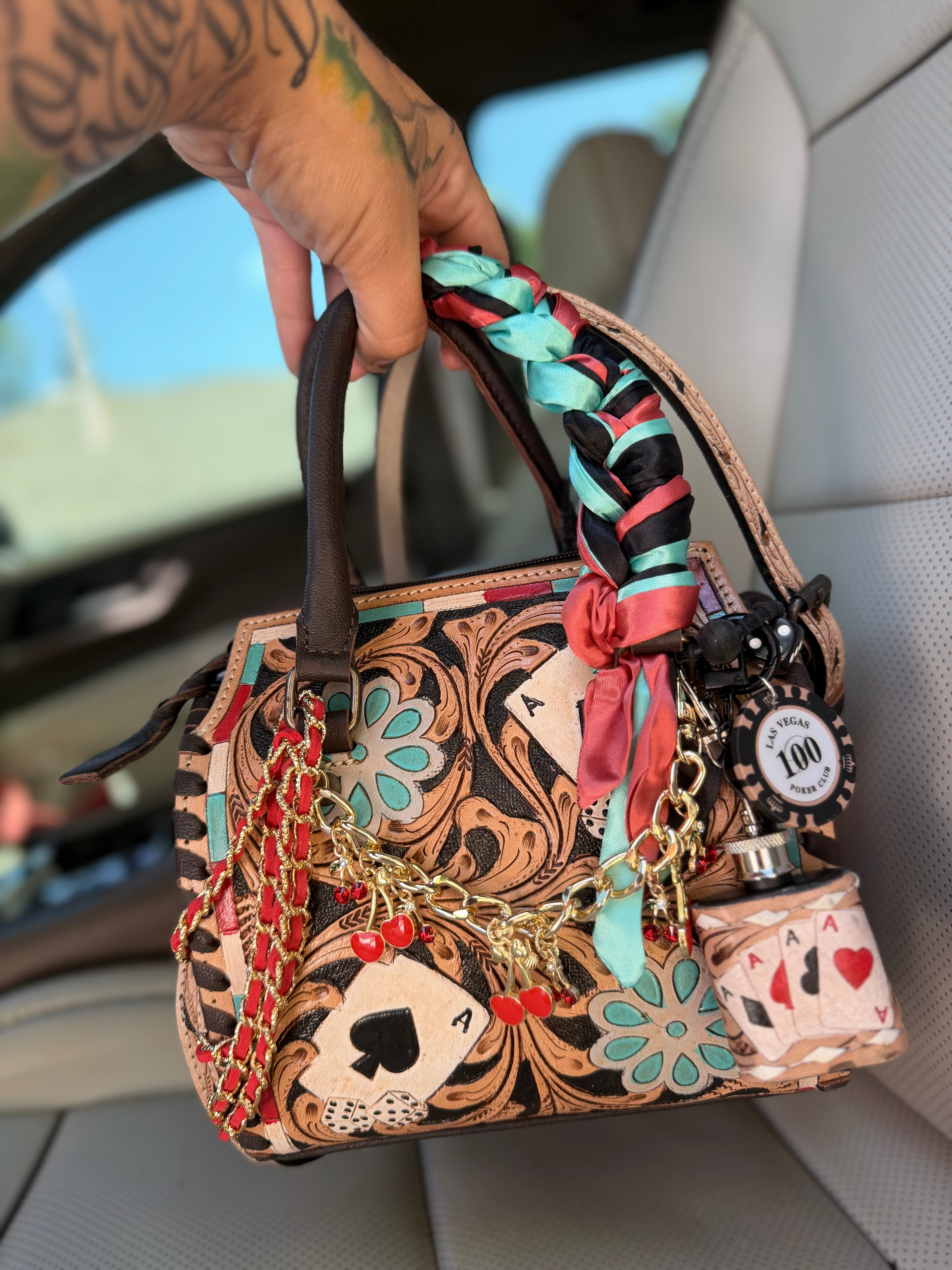 "Sweet Lucky Charm" - tooled leather speedy (mini)