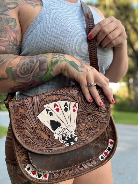 Leather crossbody