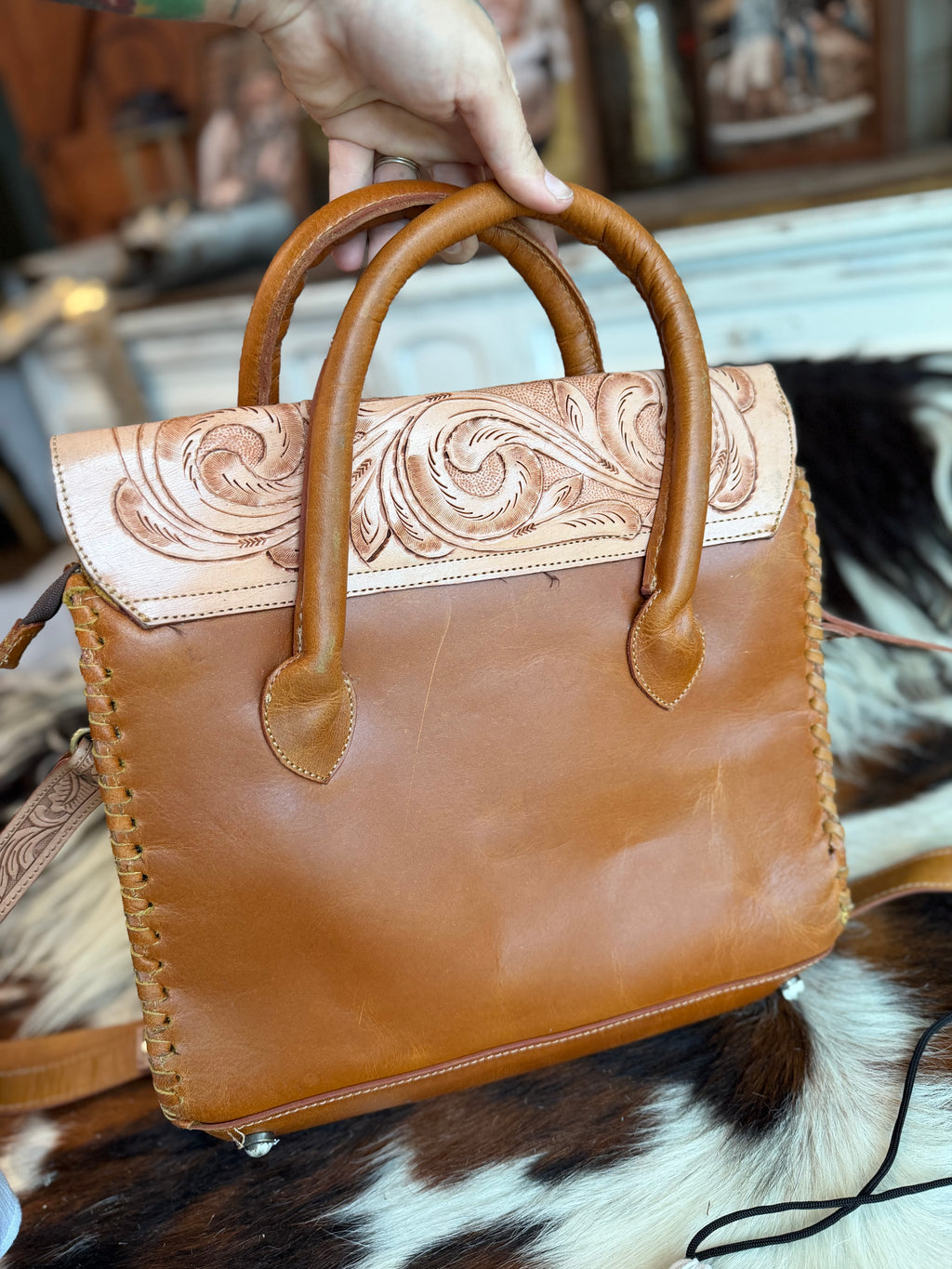 Tooled leather purse - many options