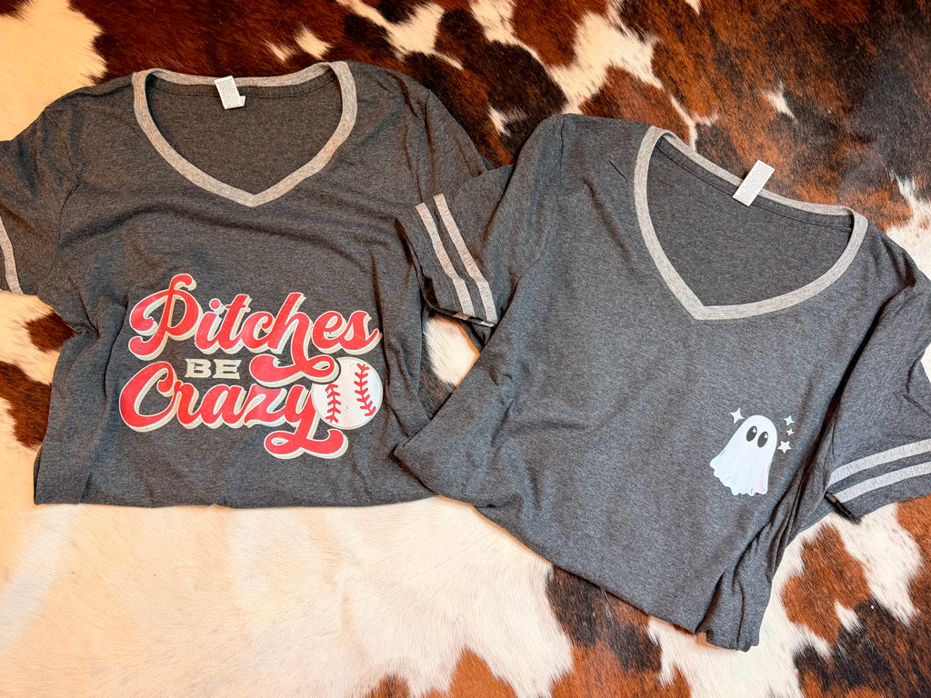 Small - Jerzees V neck ringer tee