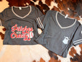 Small - Jerzees V neck ringer tee