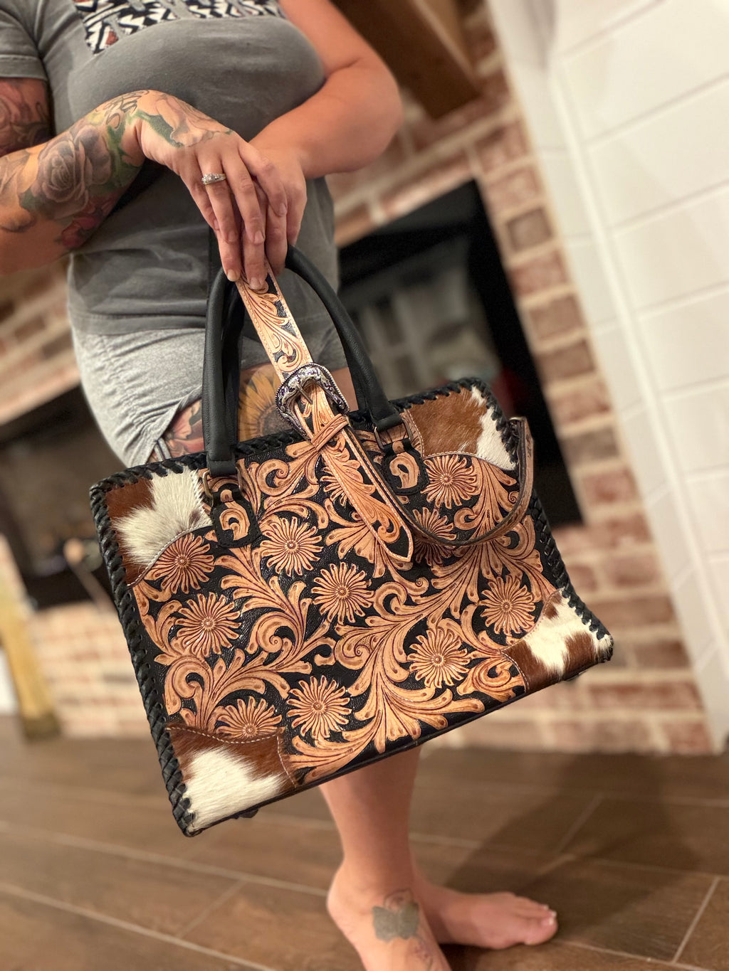 The Shania Tote - tooled leather / by The Painted Porches