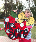 Teacher Apple door hanger