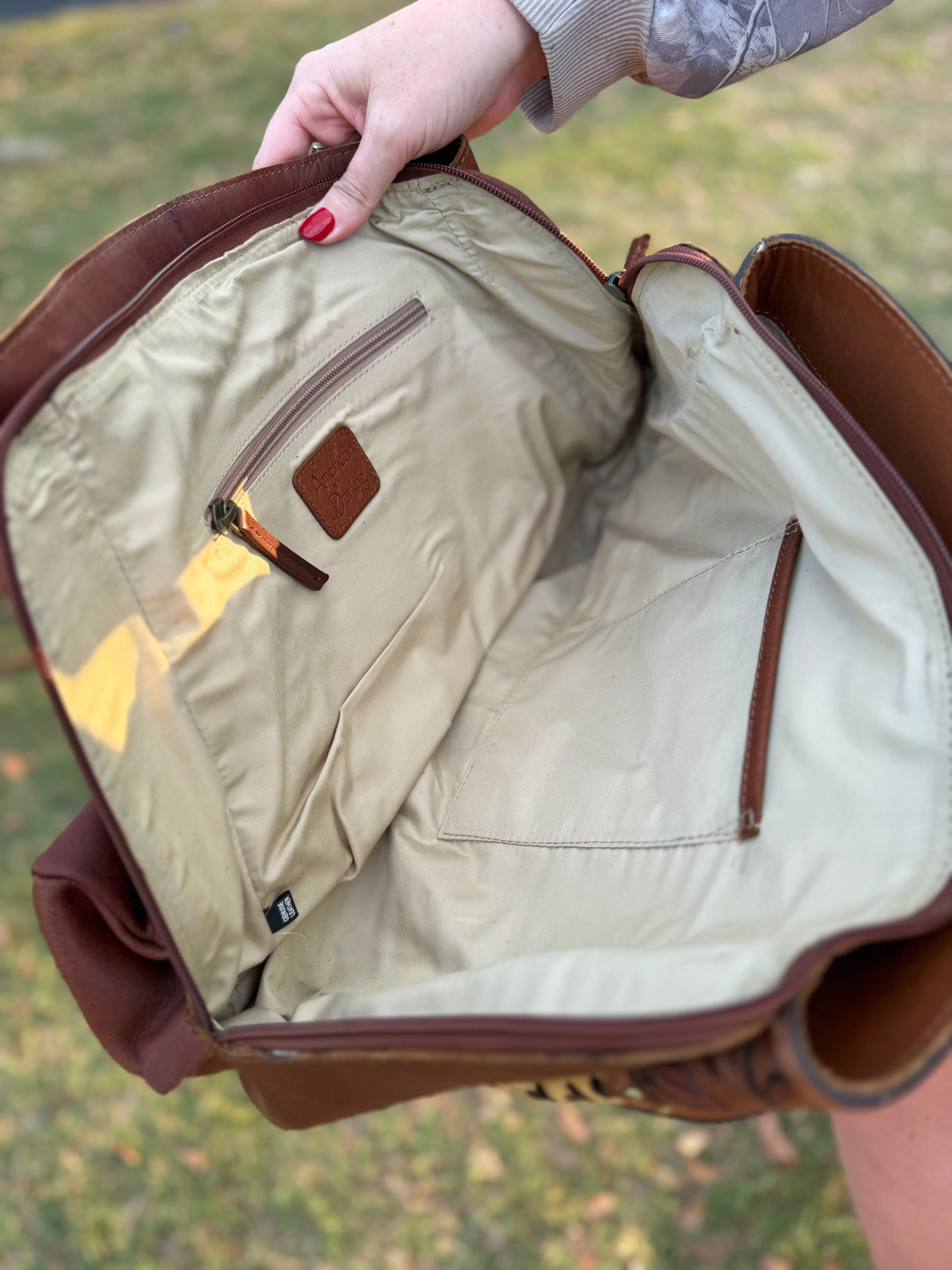 Cheetahcowhide leather purse