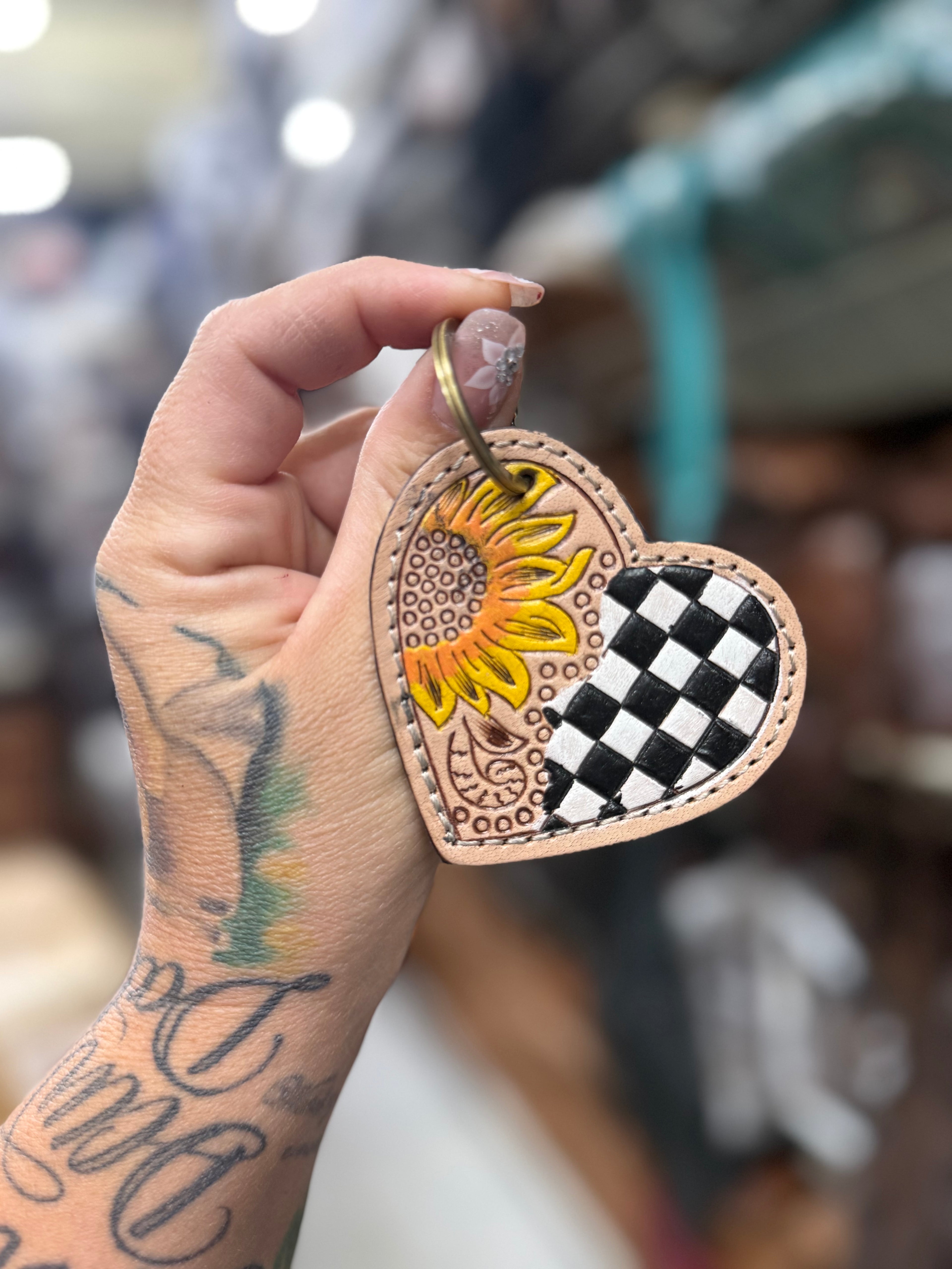 Leather keychain