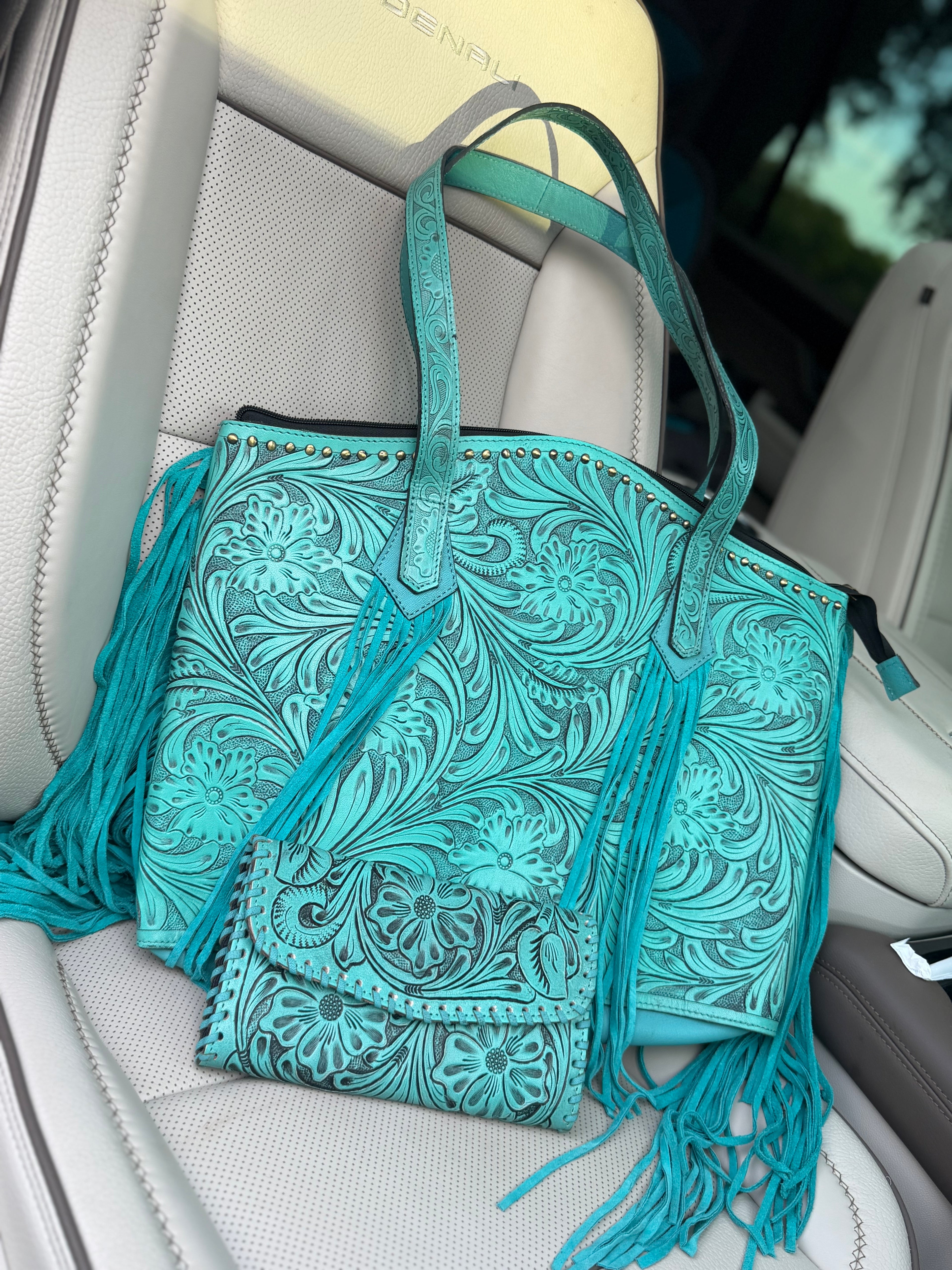 “The Tiffany” wallet and satchel by the Painted Porches