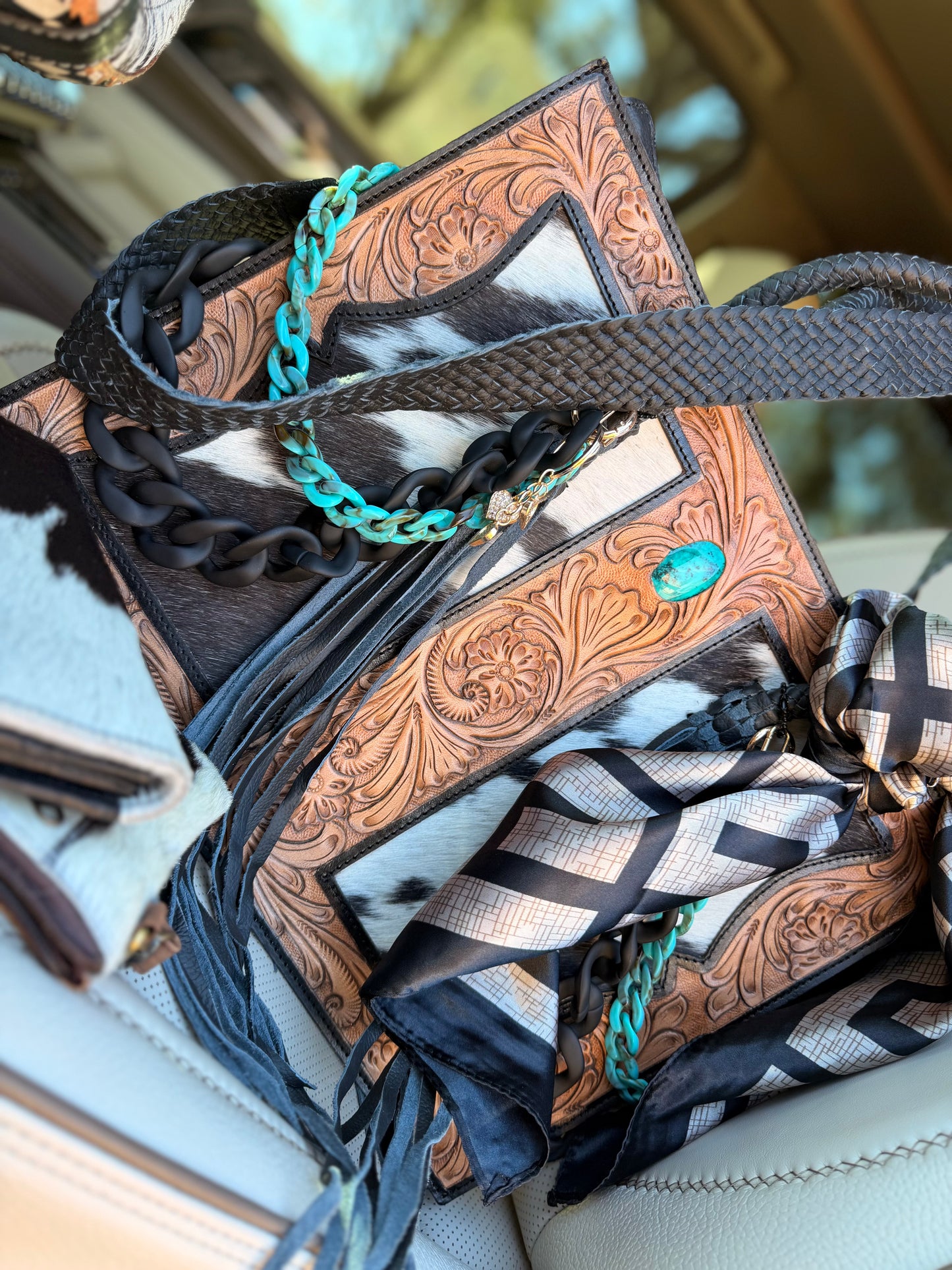 “The Ranch Queen” - classy/tooled leather tote