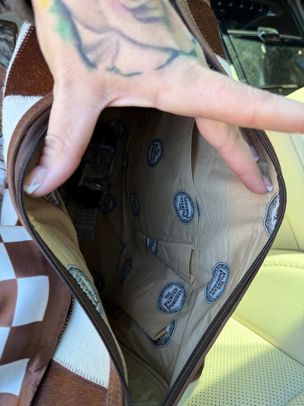 Couture Checks"Loretta" patchwork bag - by The Painted Porches