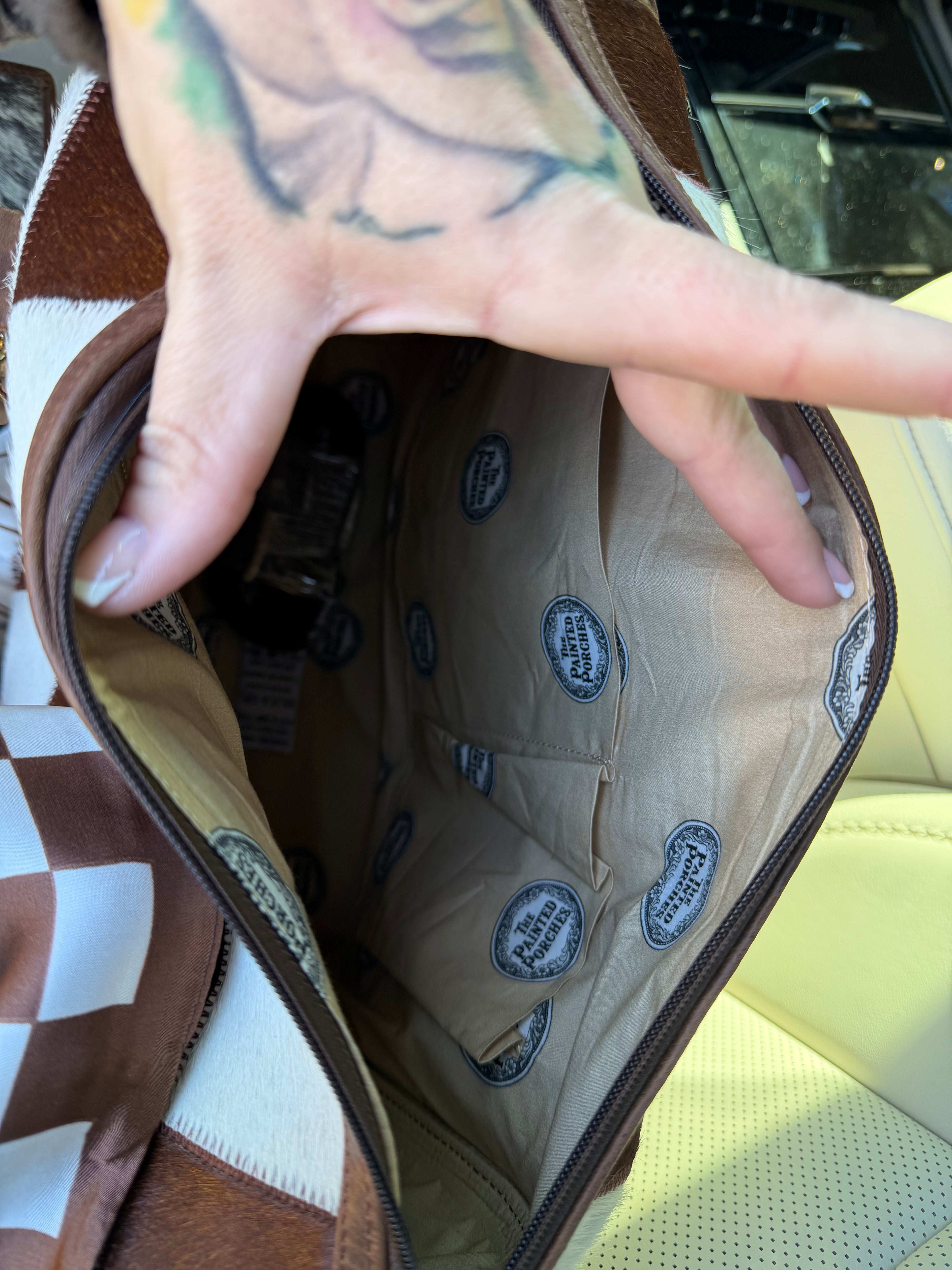 Couture Checks"Loretta" patchwork bag - by The Painted Porches