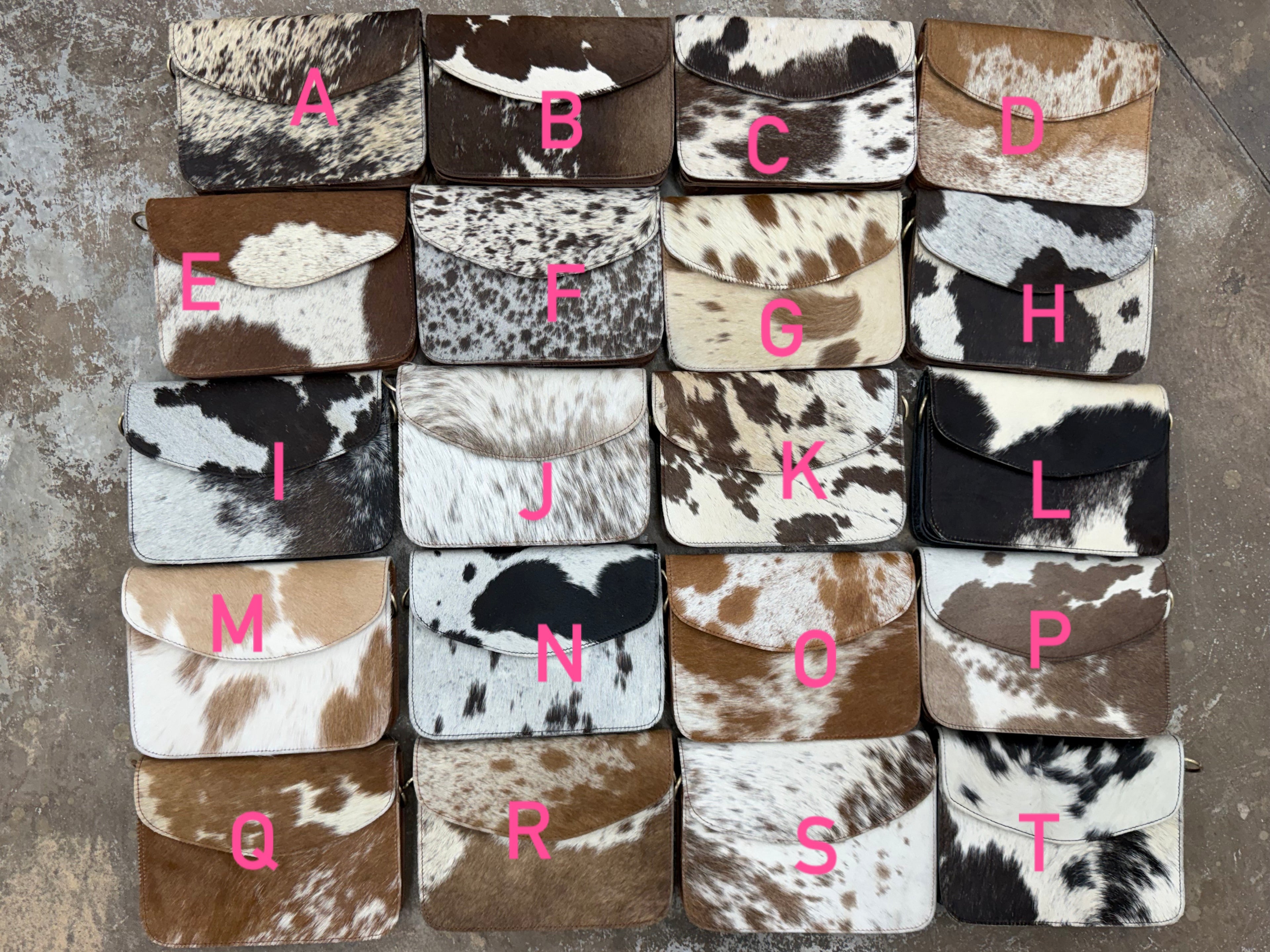 HALF OFF authentic cowhide CLEARANCE BAGS
