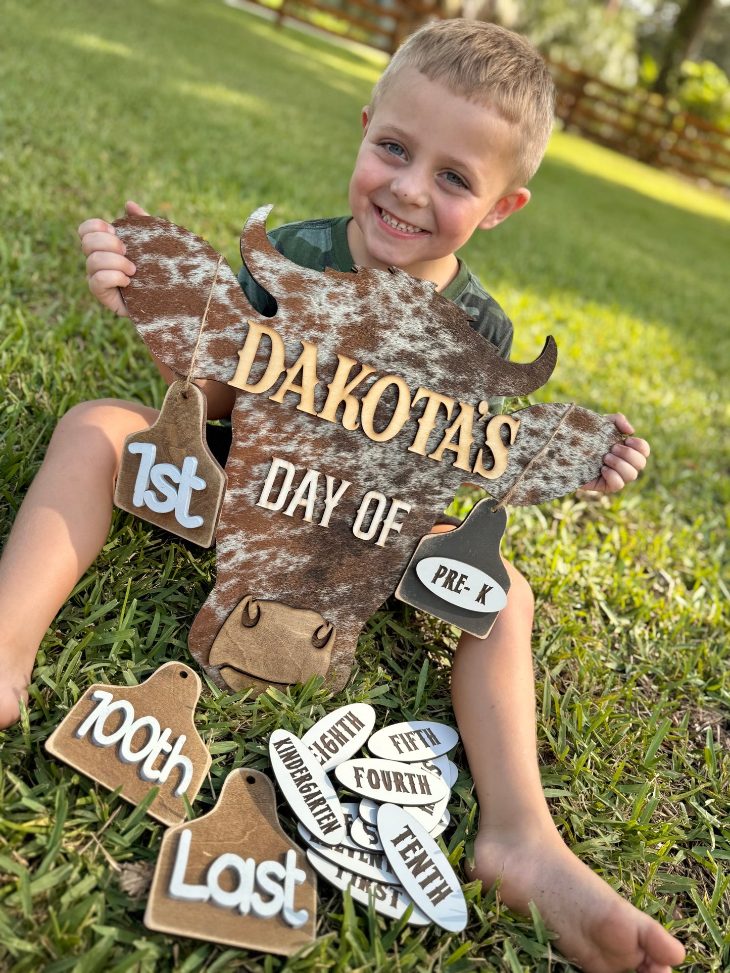 18” cowhide interchangeable sign