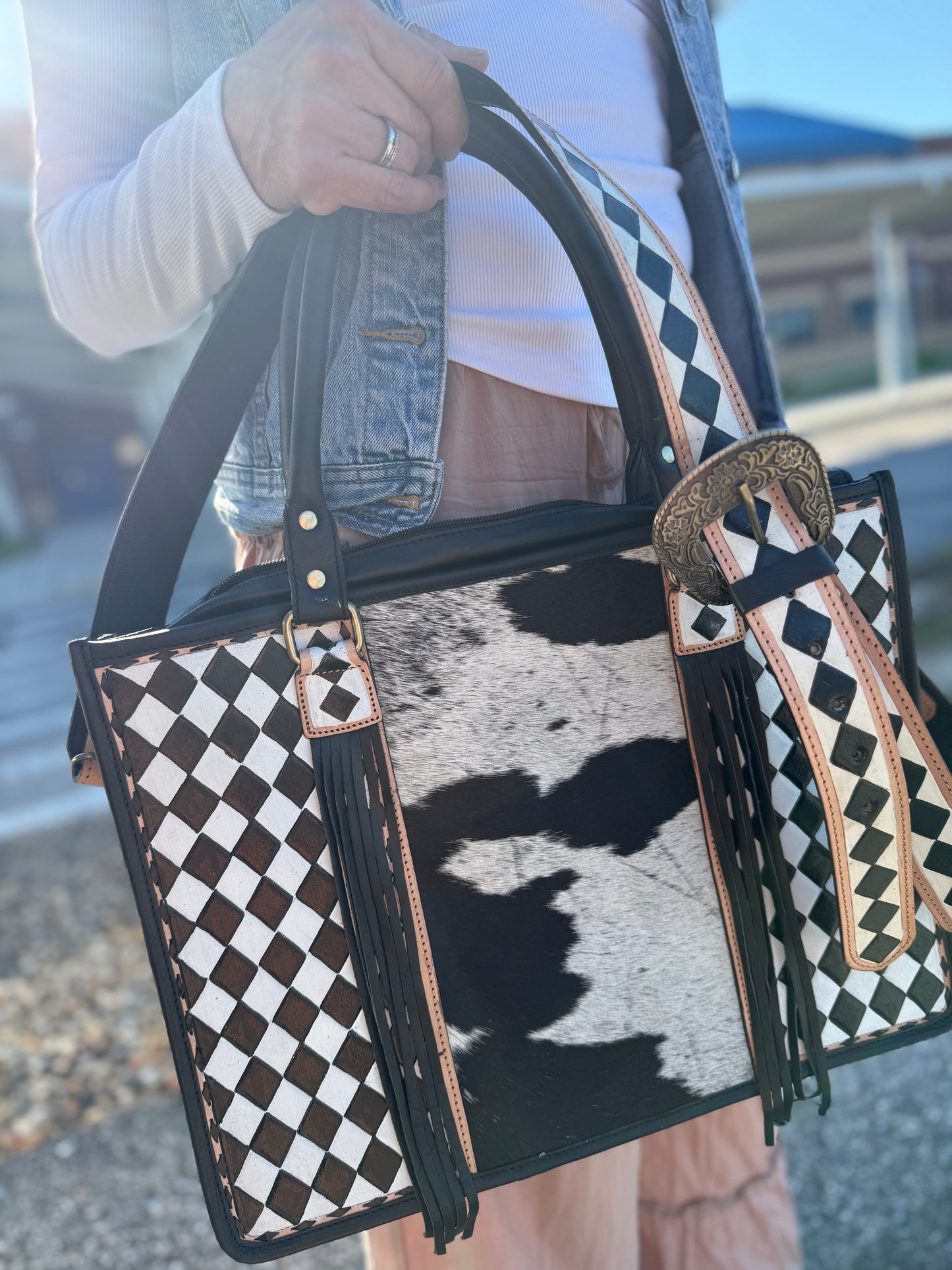 Checker Tote bag