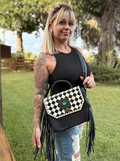 Checker purse