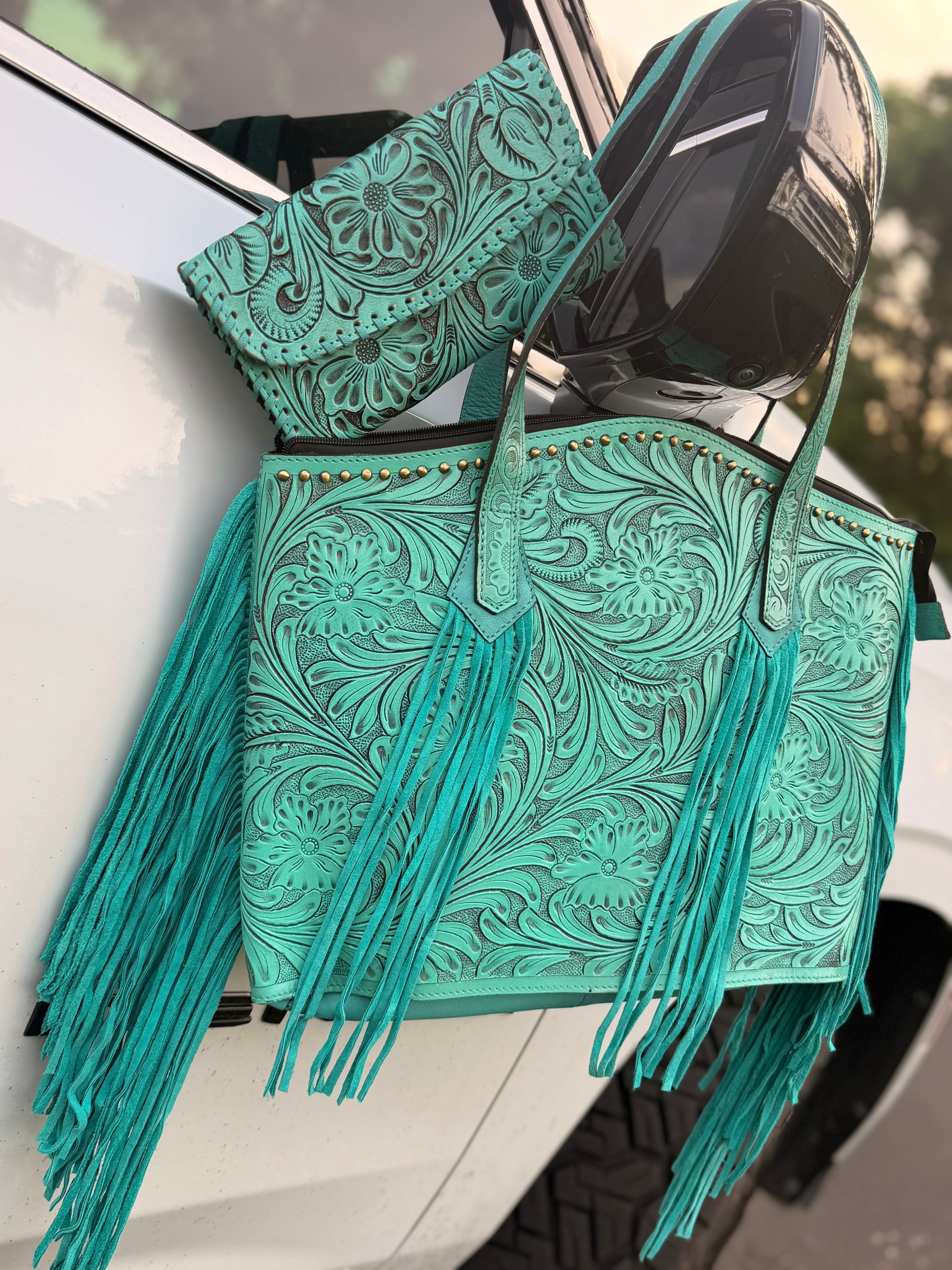“The Tiffany” wallet and satchel by the Painted Porches
