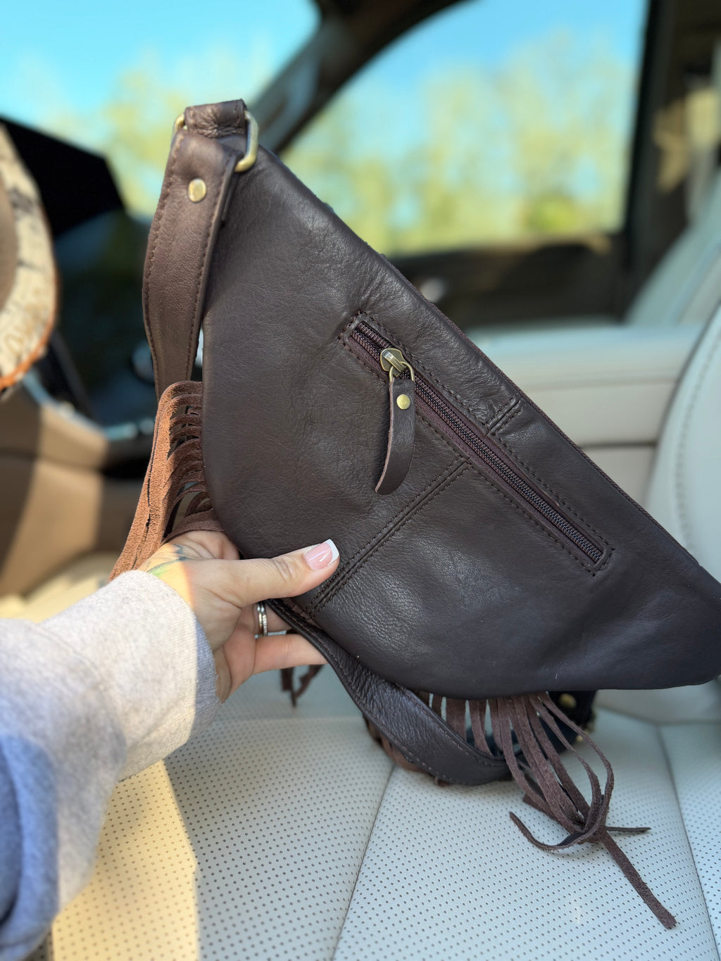 Vegas tooled leather bum bag