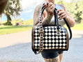 Checker- SOFT BACK leather speedy bag, medium