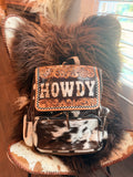 Tooled leather bookbag