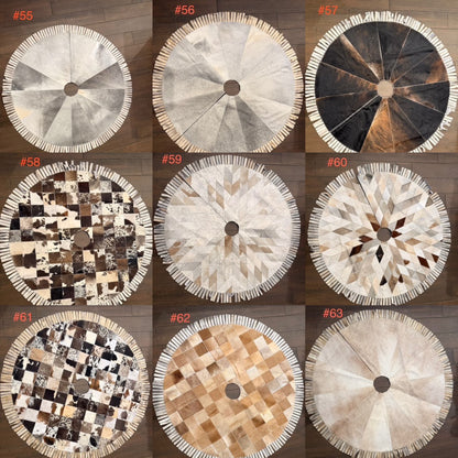 53” cowhide tree skirt - Fringe