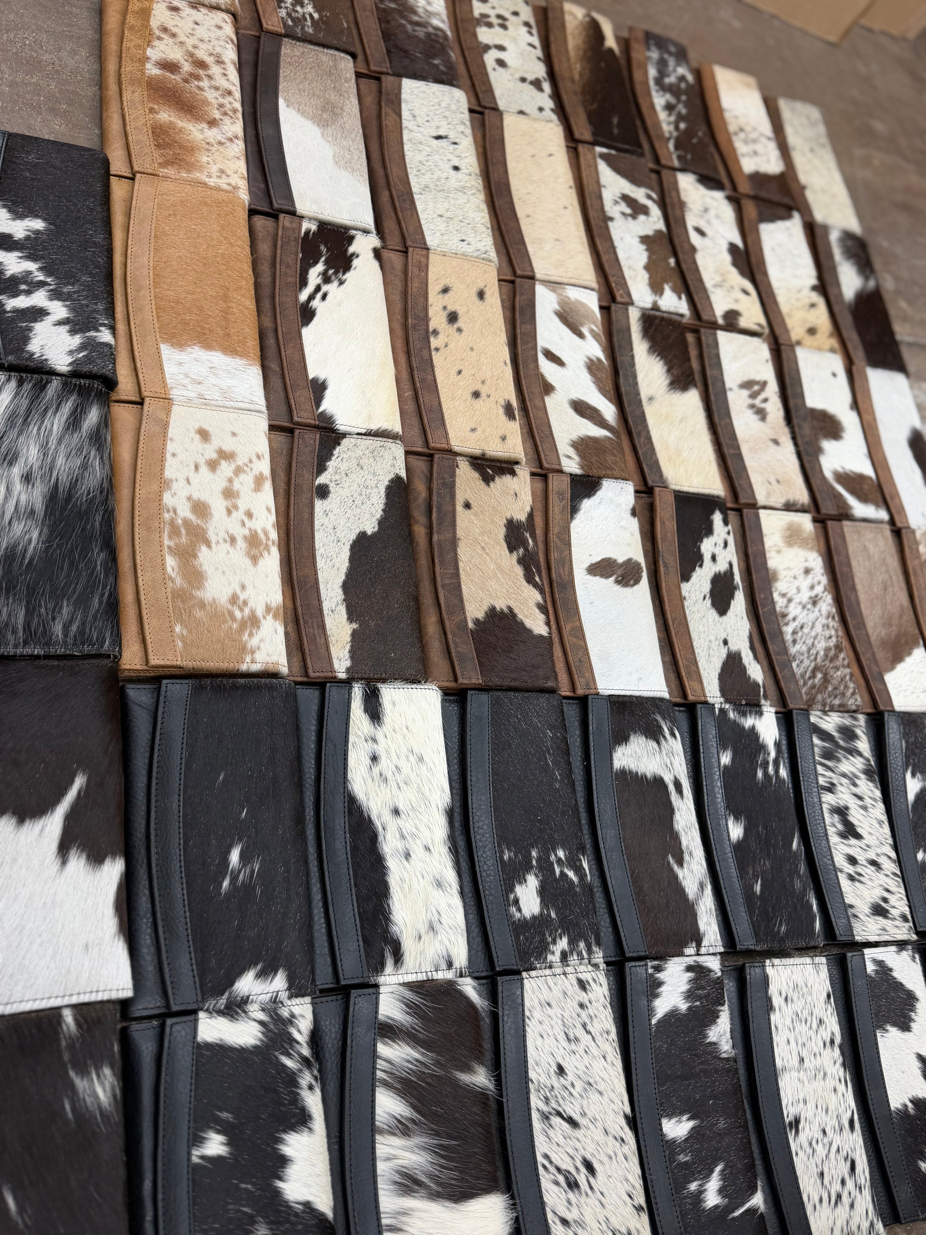 HALF OFF cowhide leather wallet