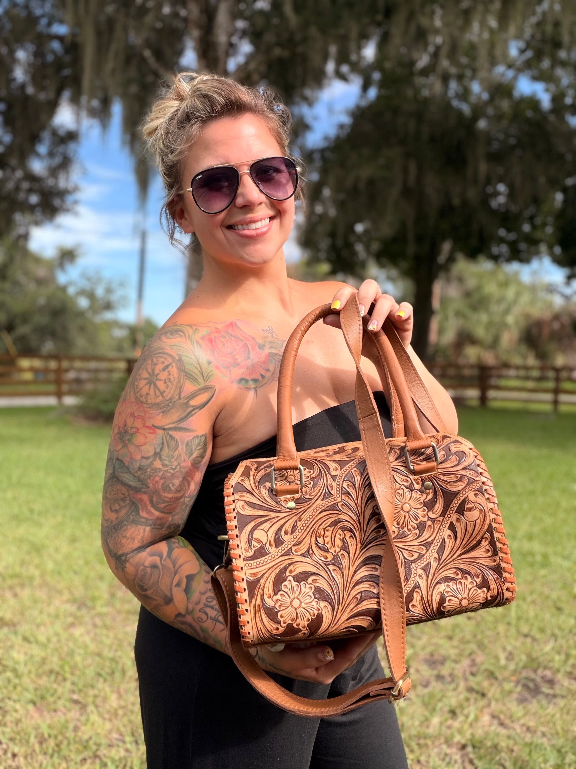 tooled leather speedy (M)