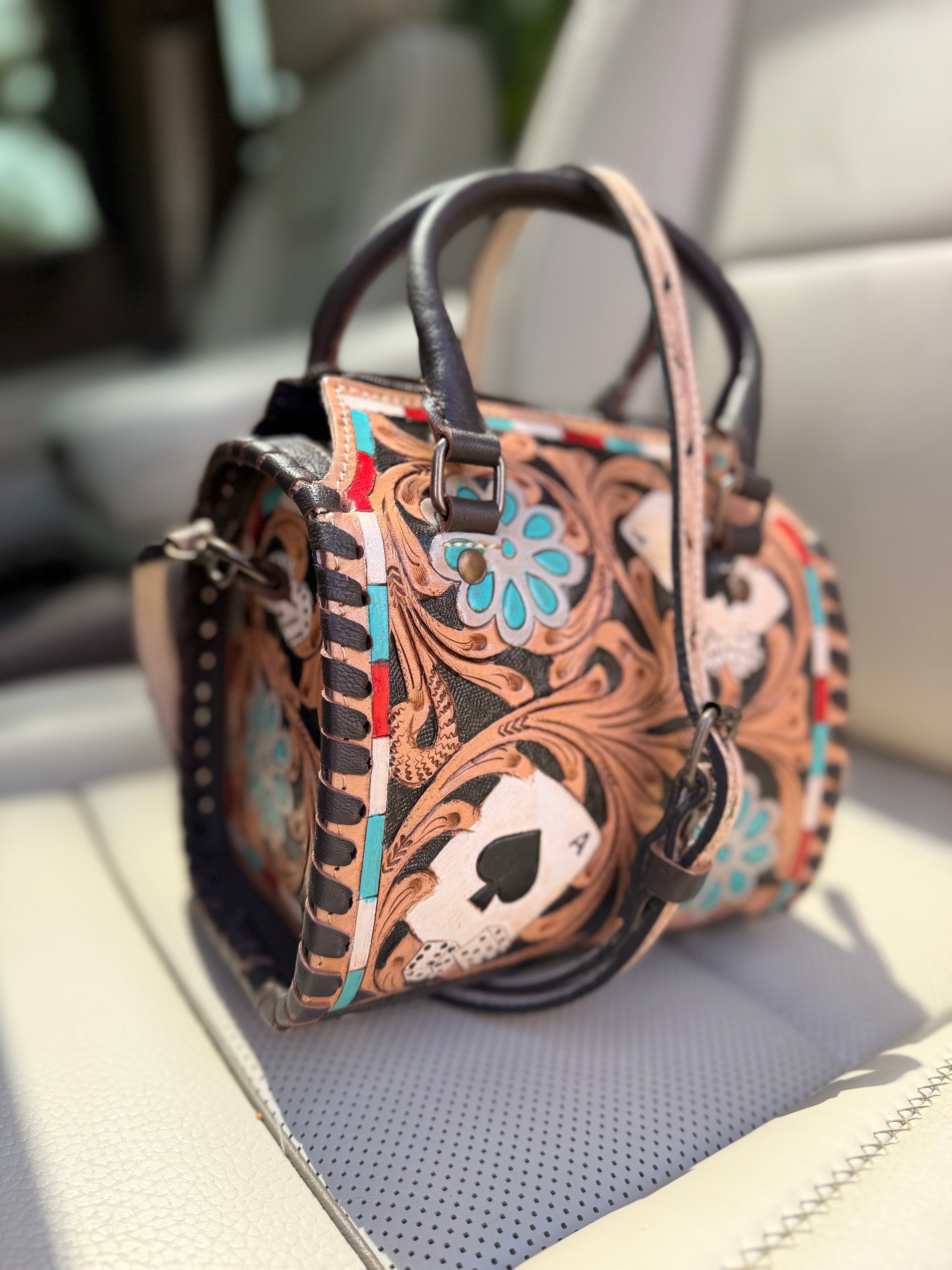 Small vintage playing cards speedy bag