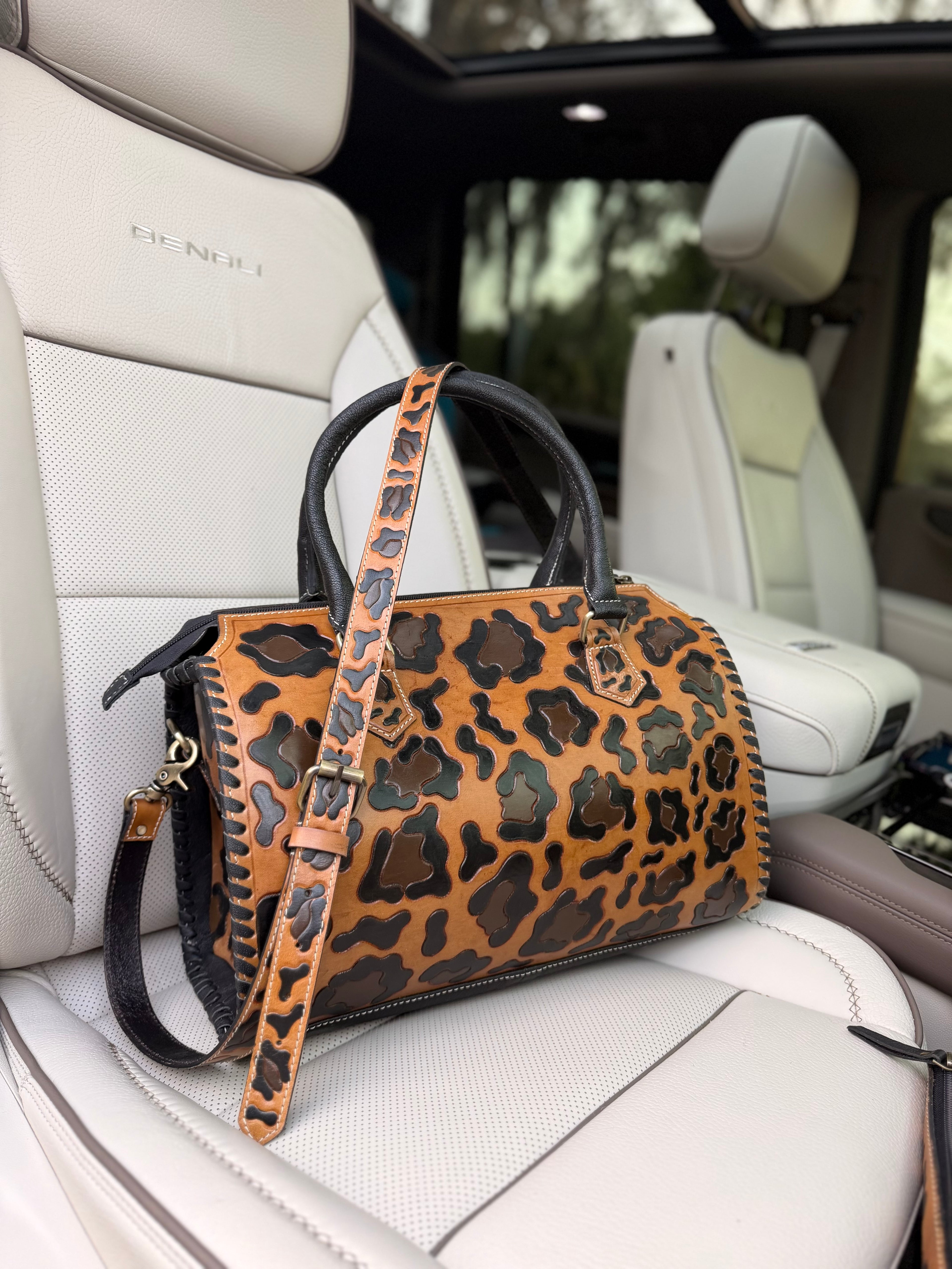 Cheetah (large print) speedy bag large - exclusively for the Painted Porches