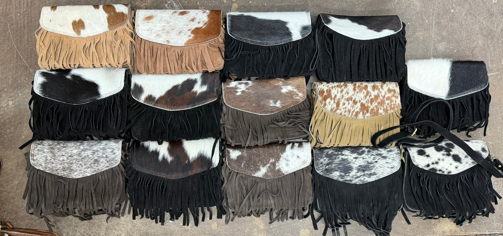 HALF OFF authentic cowhide fringe  CLEARANCE BAGS