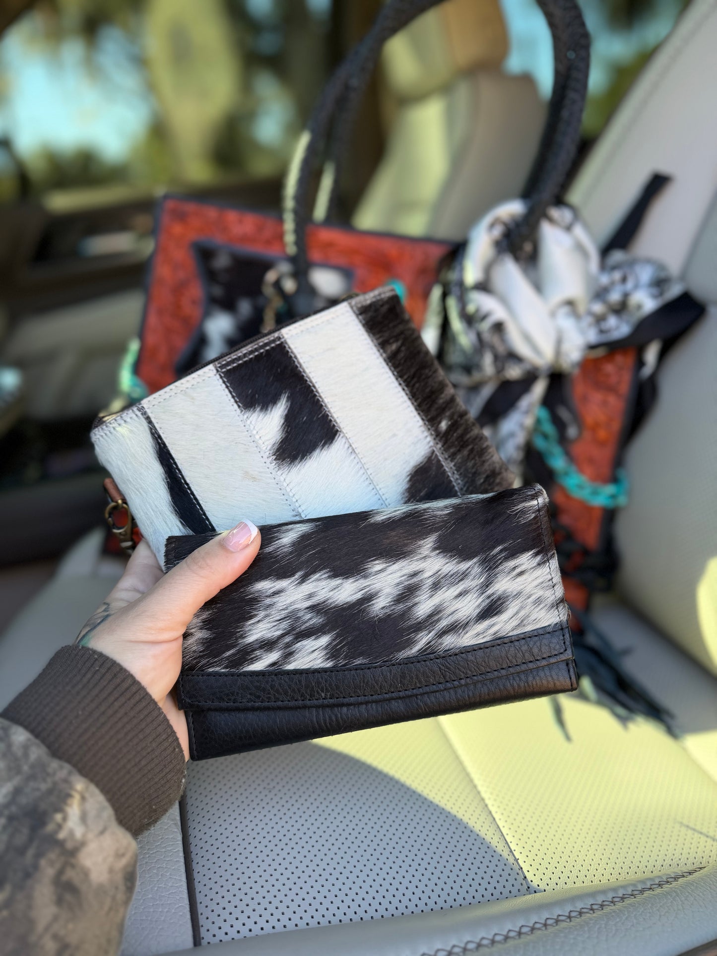 "Black Mesa Belle" - classy/tooled leather tote