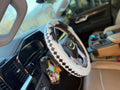 16 “ tooled leather cowhide steering wheel cover -read description before purchase