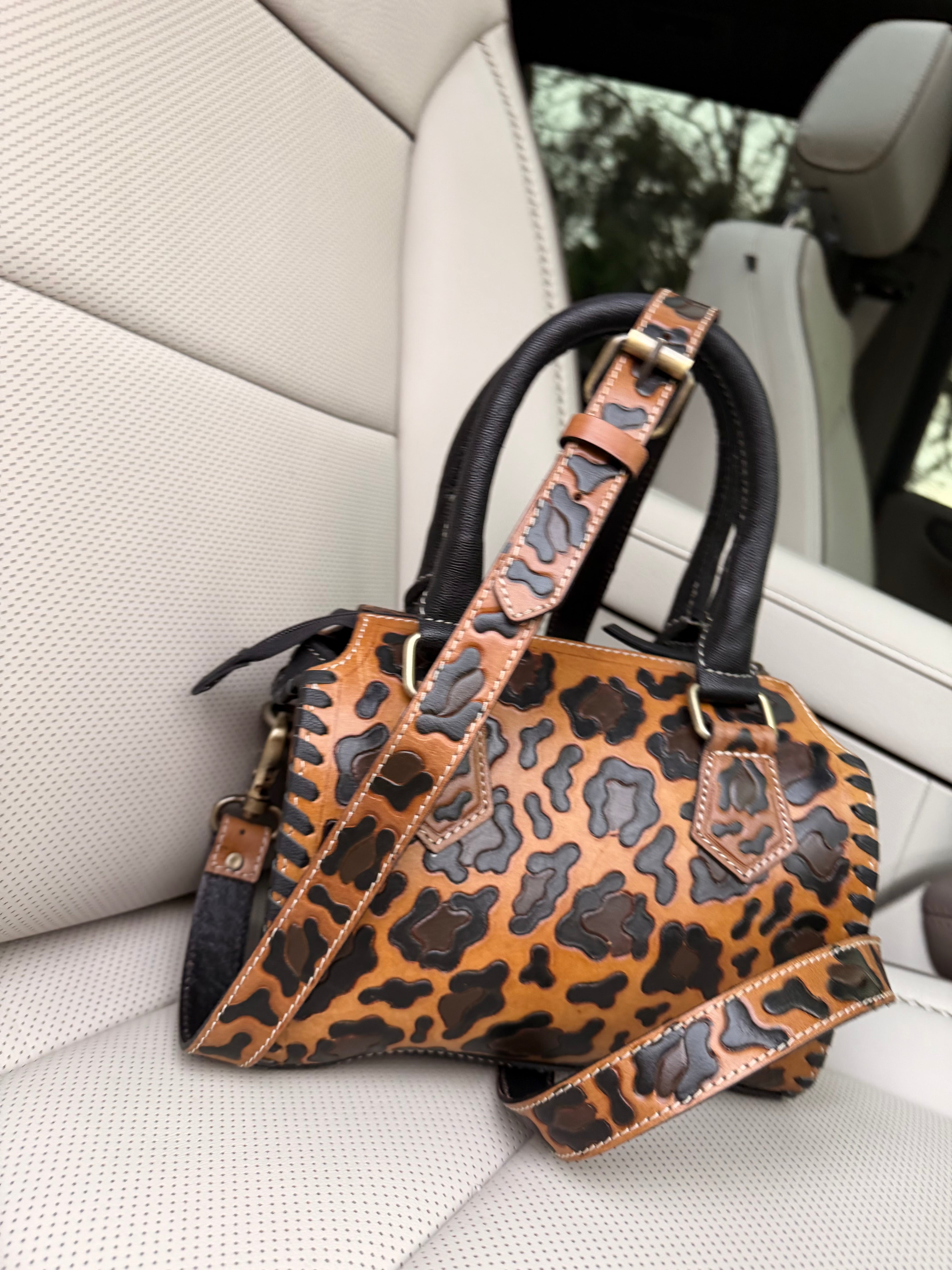 Cheetah (large print) speedy bag small - exclusively for The Painted Porches