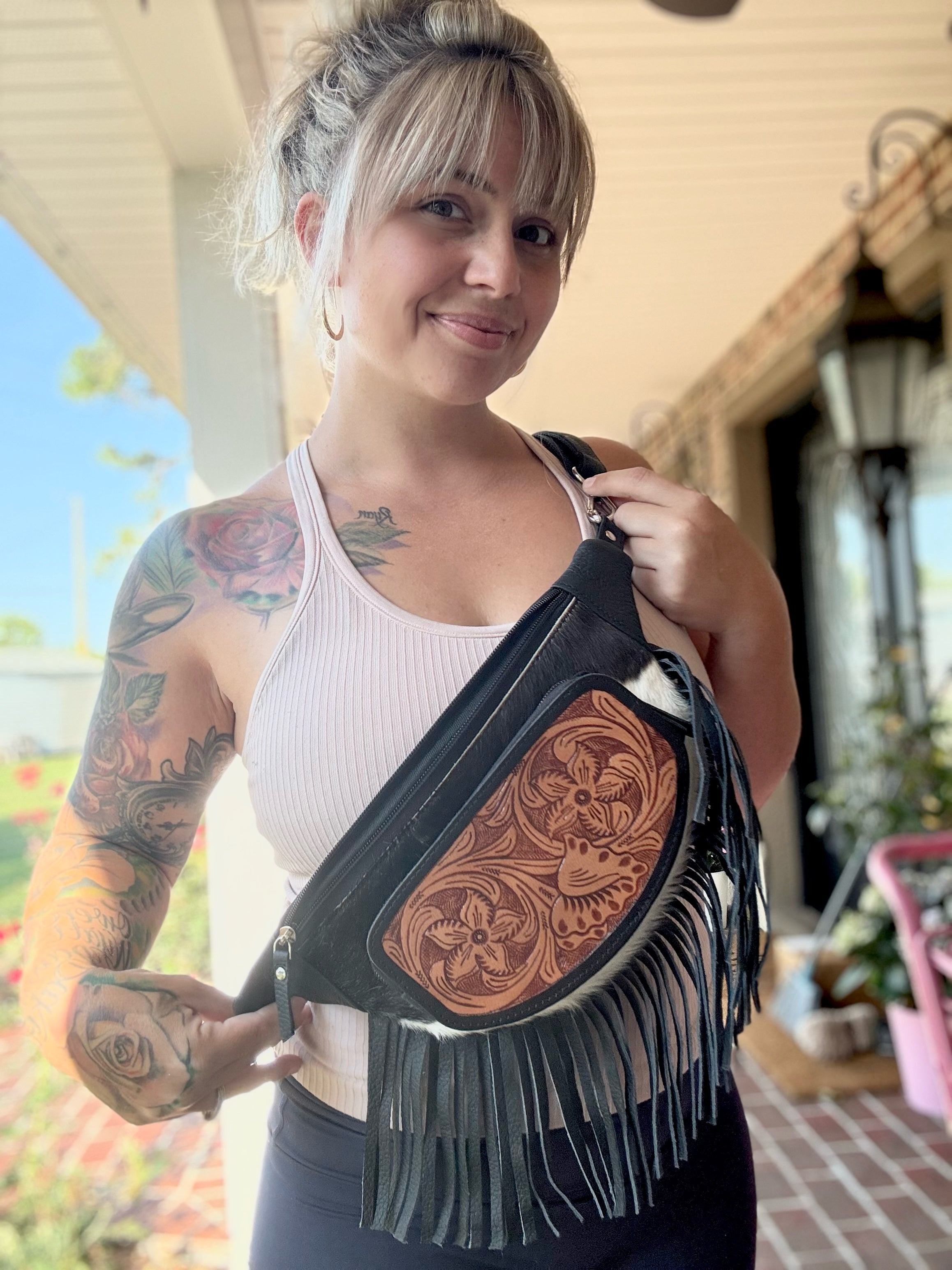 Black bum bag