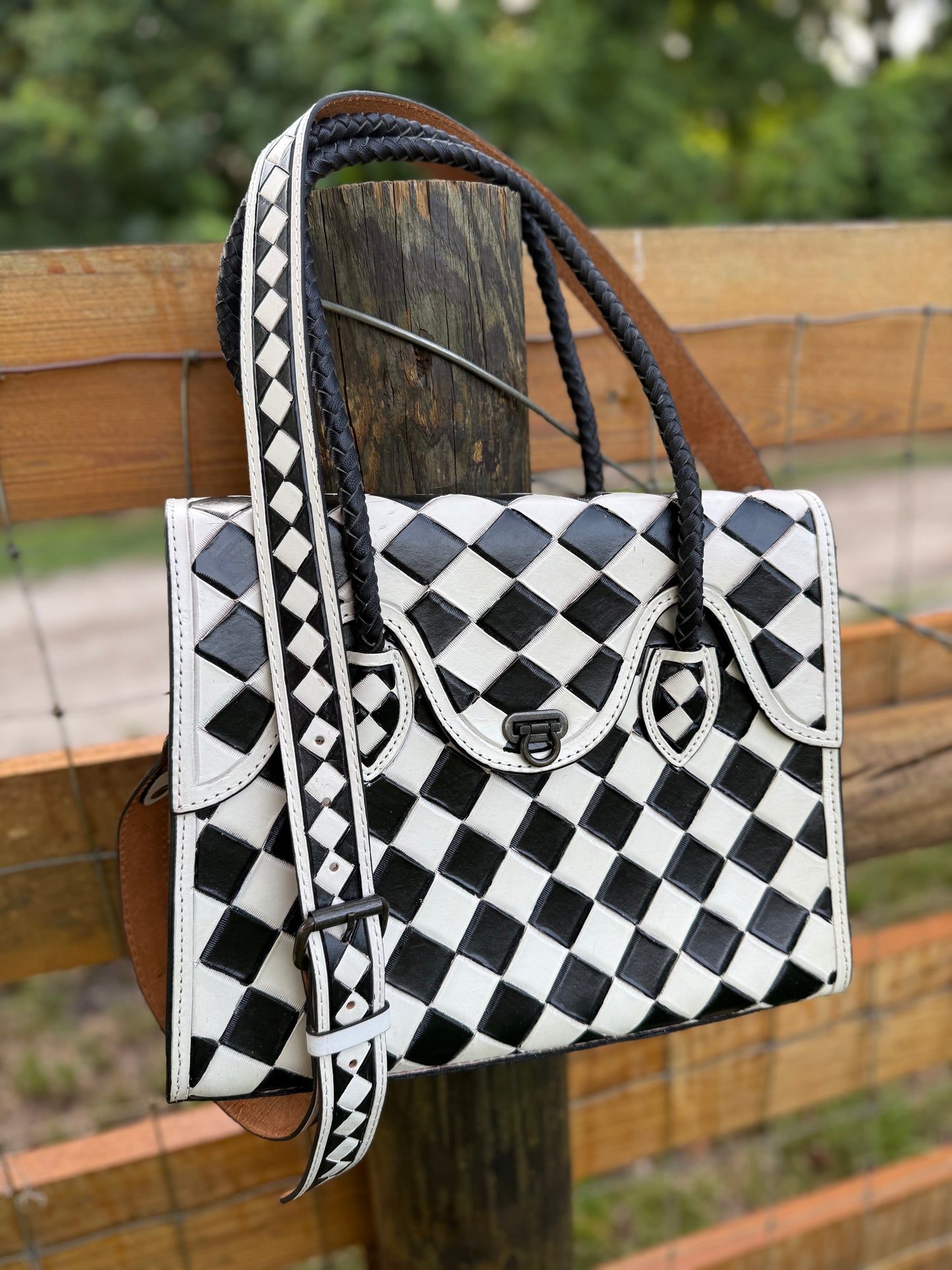Classy checker purse