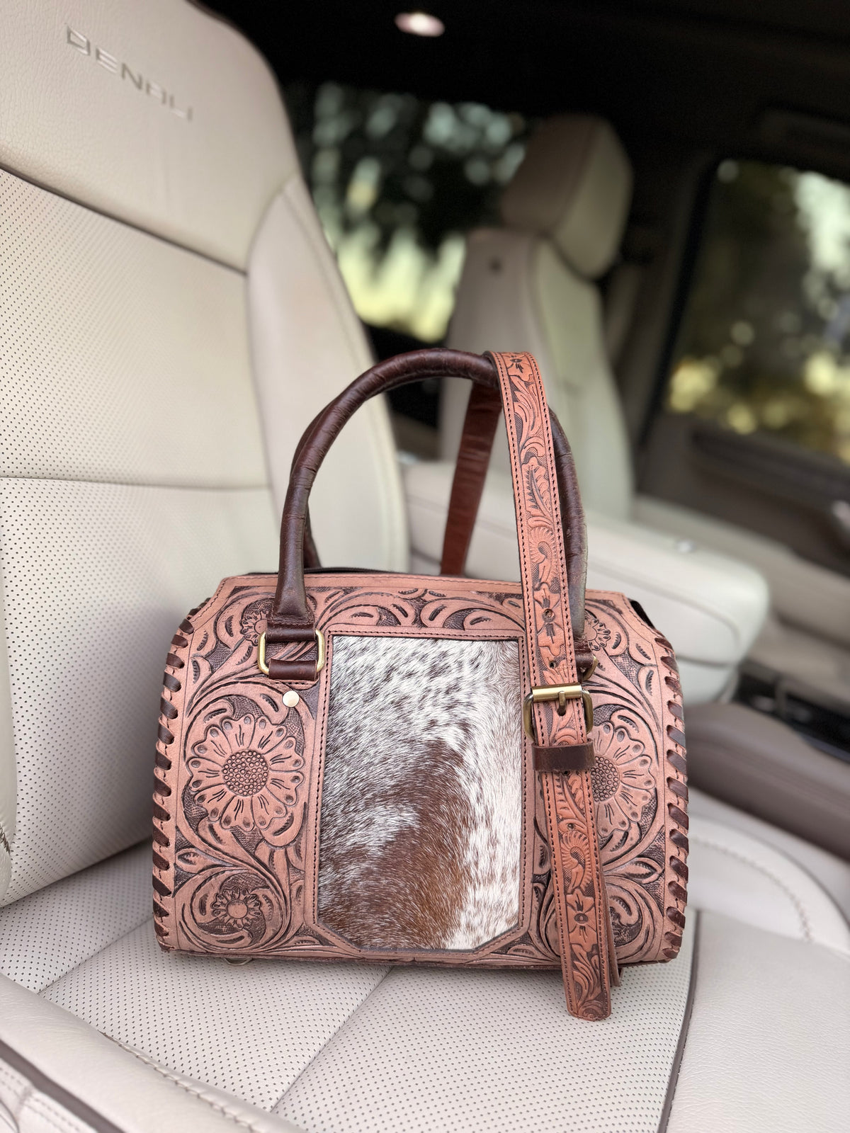 Cowhide - tooled leather speedy (M)