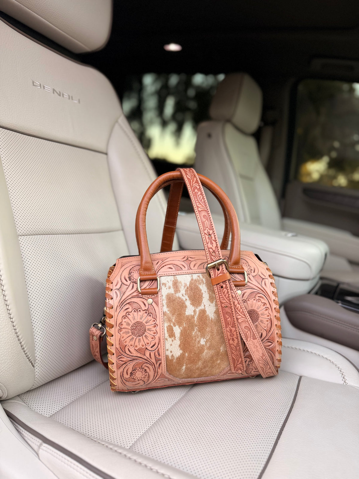 Cowhide - tooled leather speedy (M)