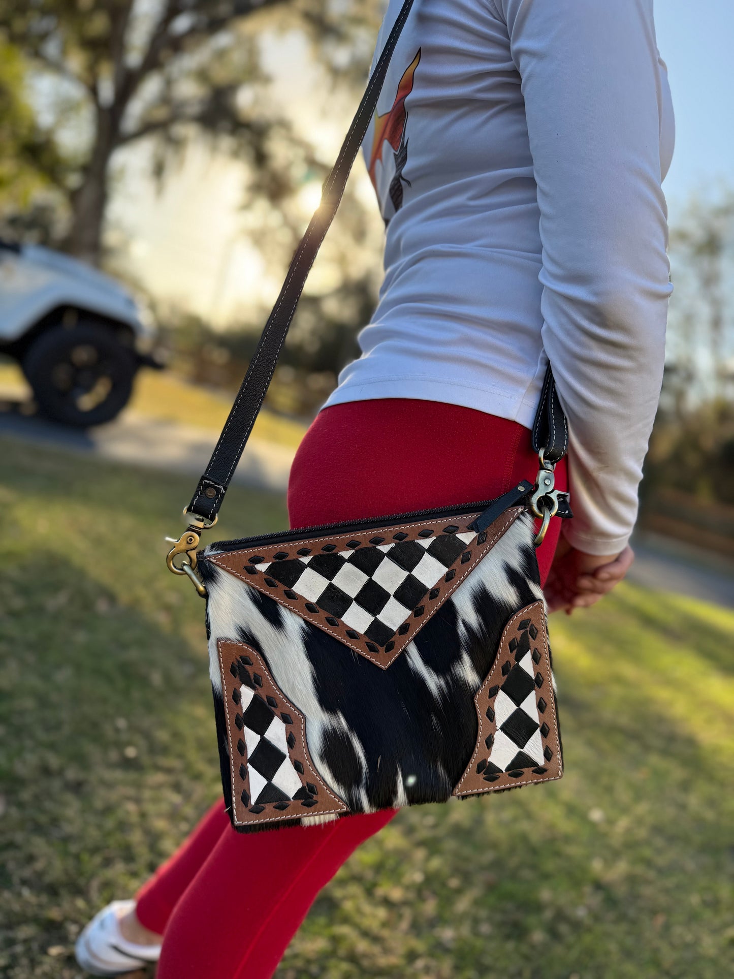 Checker crossbody