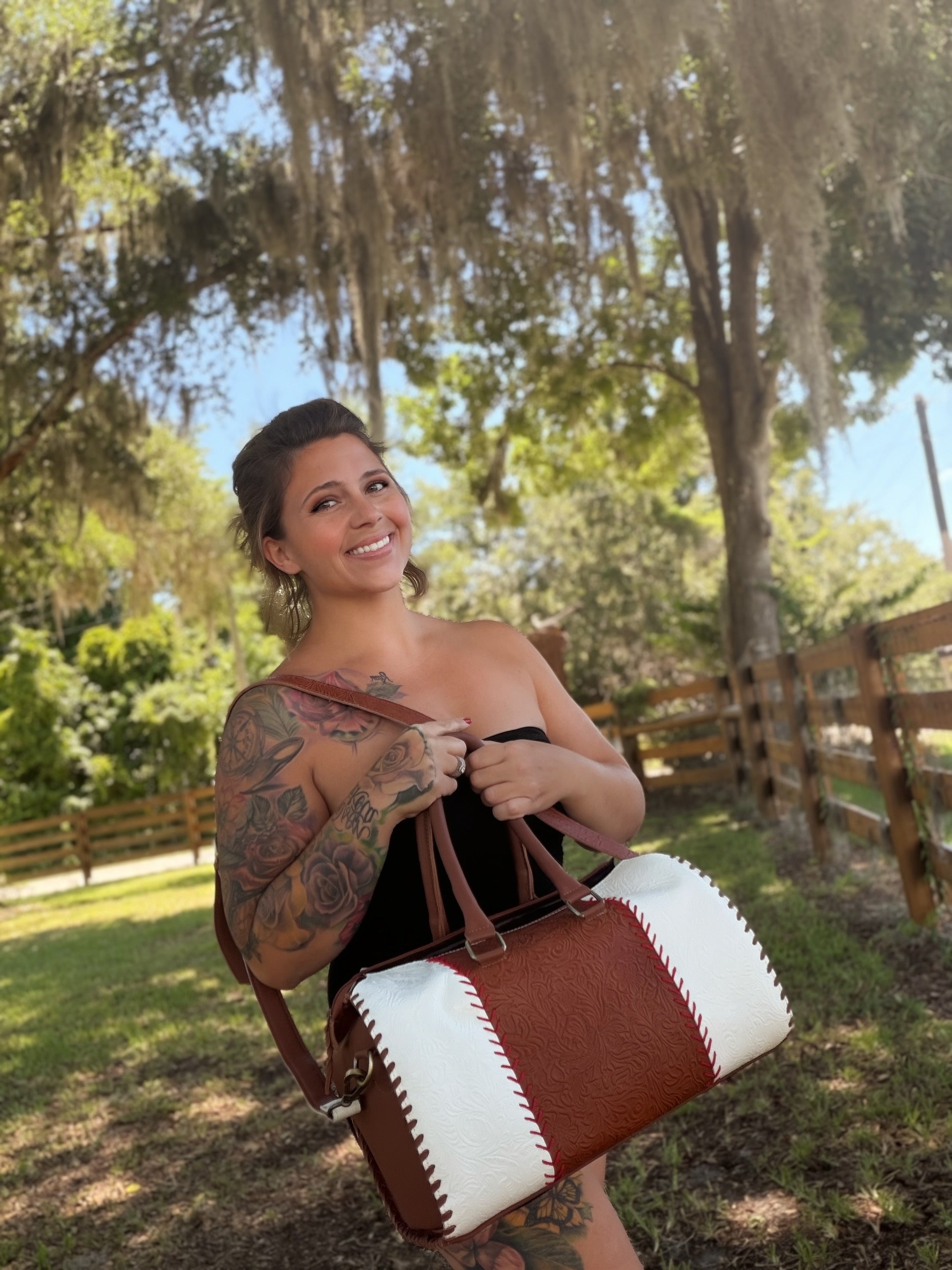 Leather Baseball speedy bag