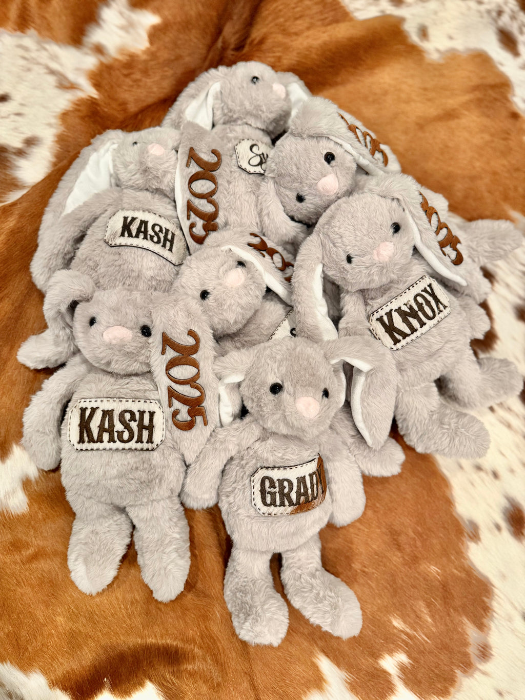 Cowhide bunny