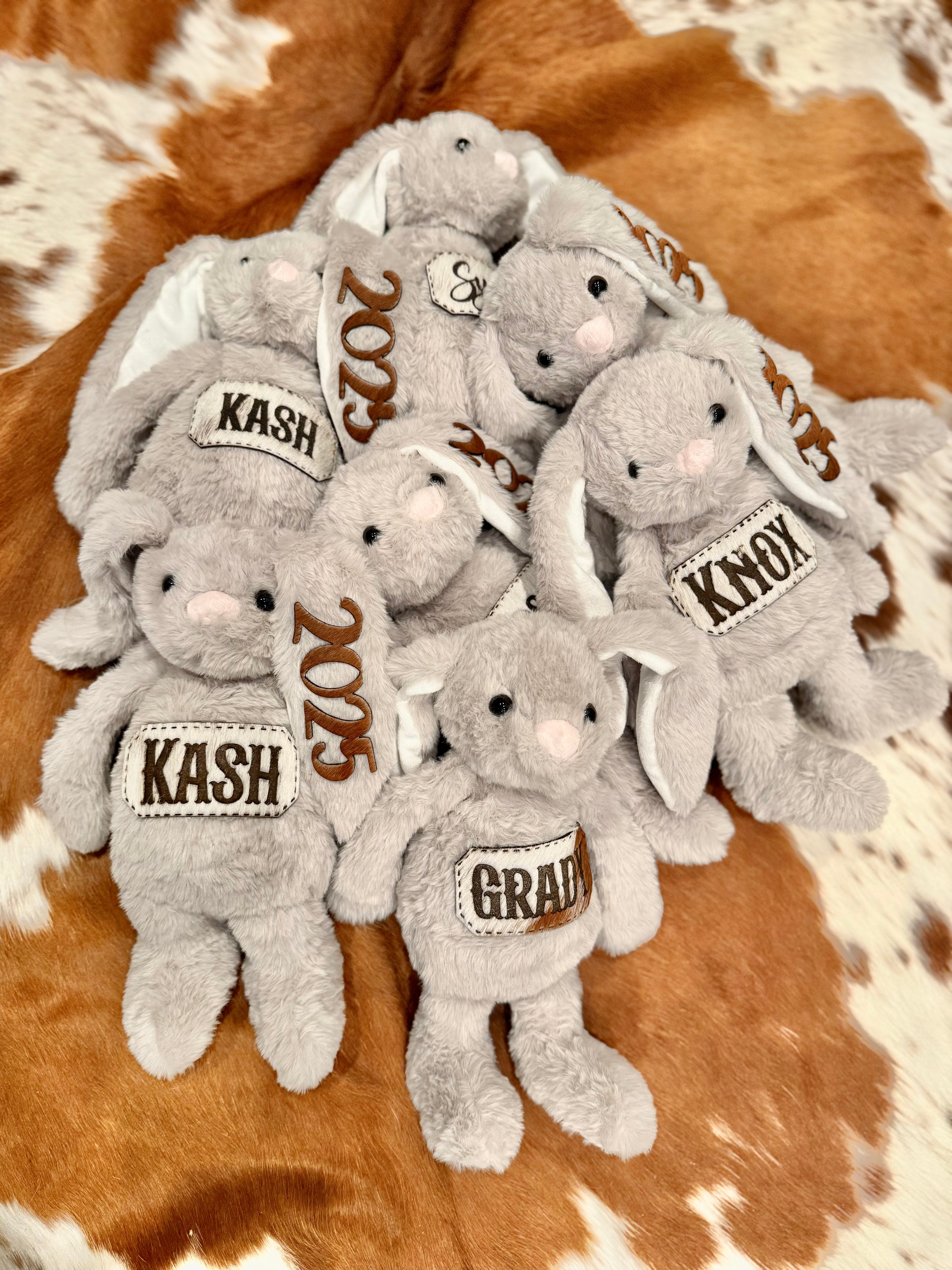 Cowhide bunny
