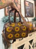 “The Sadie” sunflower tooled leather speedy (M)
