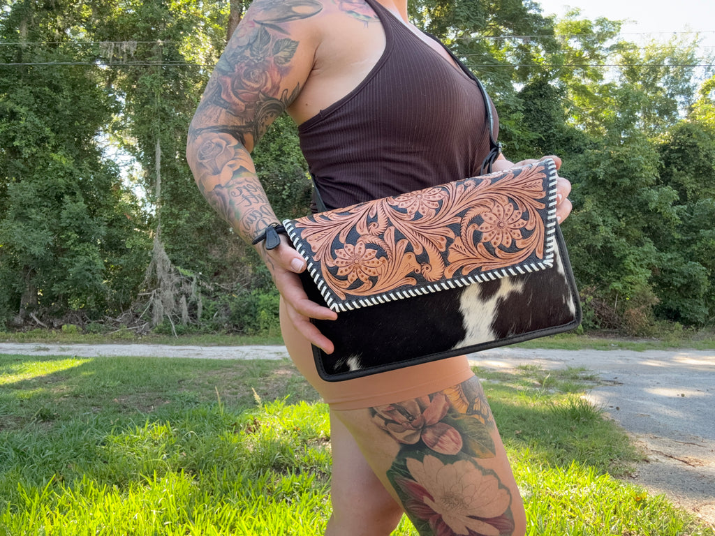 Tooled purse
