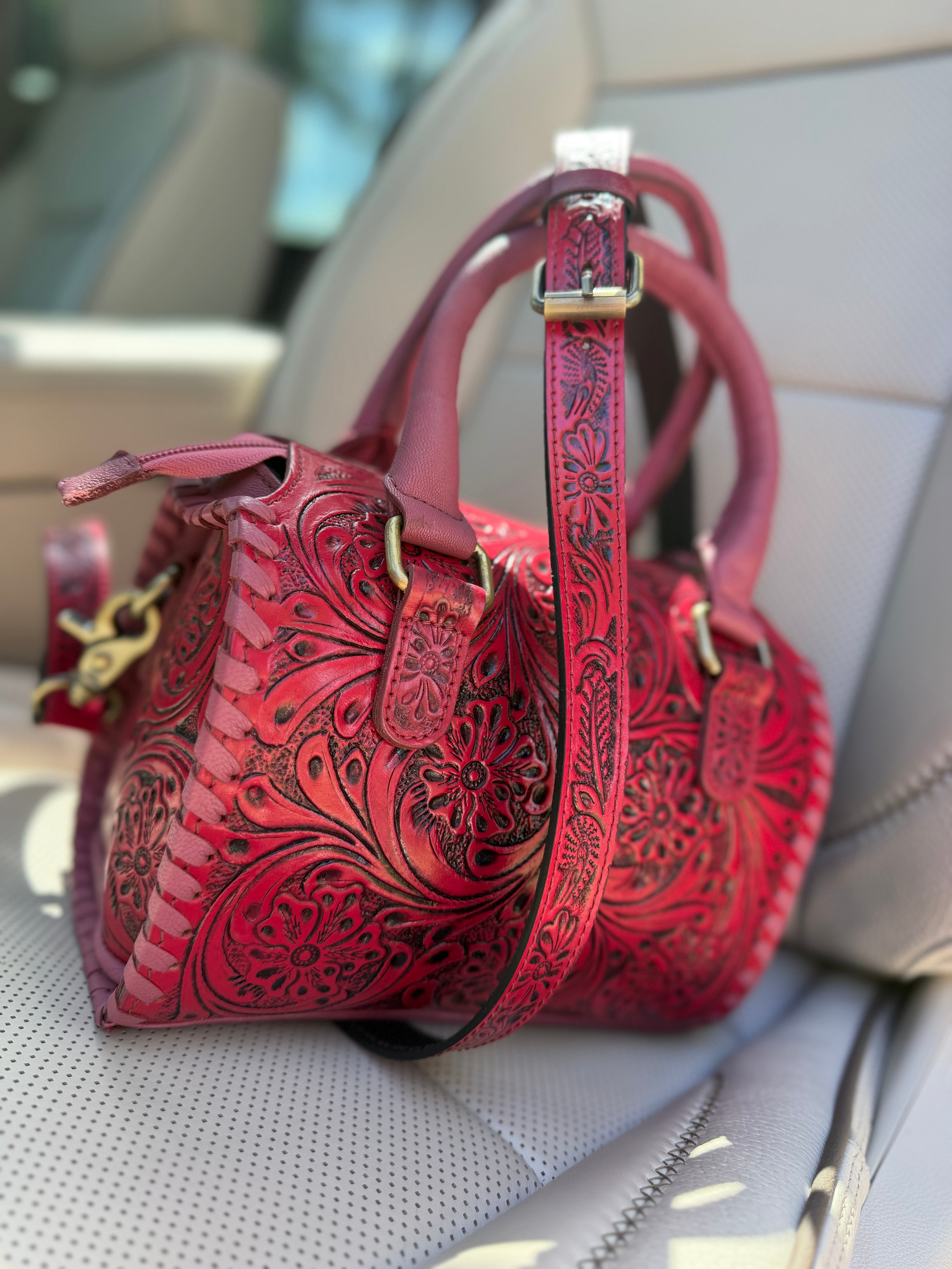 Reddish Beauty  speedy bag small - by the Painted Porches