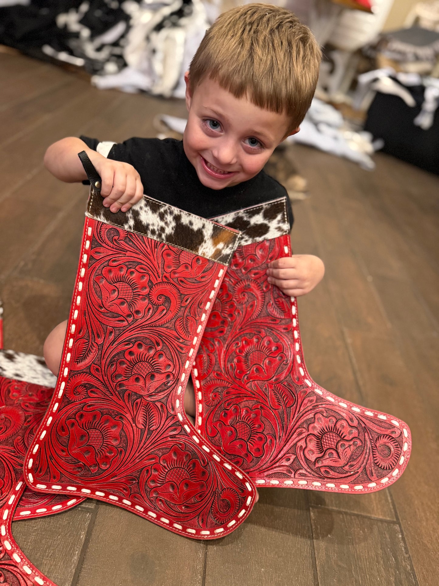 SALE Tooled leather stocking 20” quick sale - NO engraving