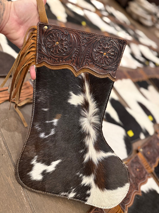 Cowhide 18” stockings! Does not include engraving. Read description