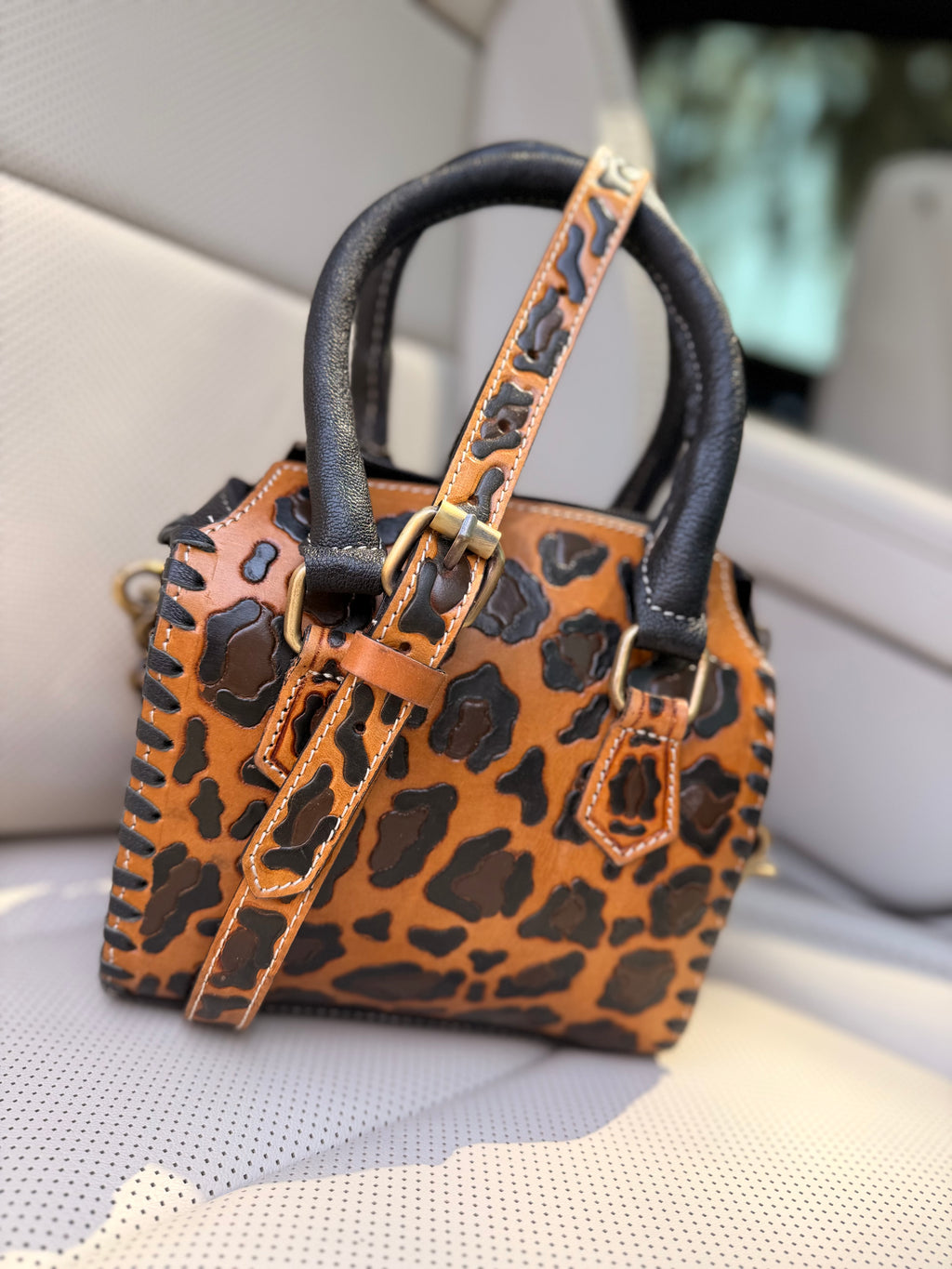 Cheetah (large print) speedy bag mini - exclusively for The Painted Porches