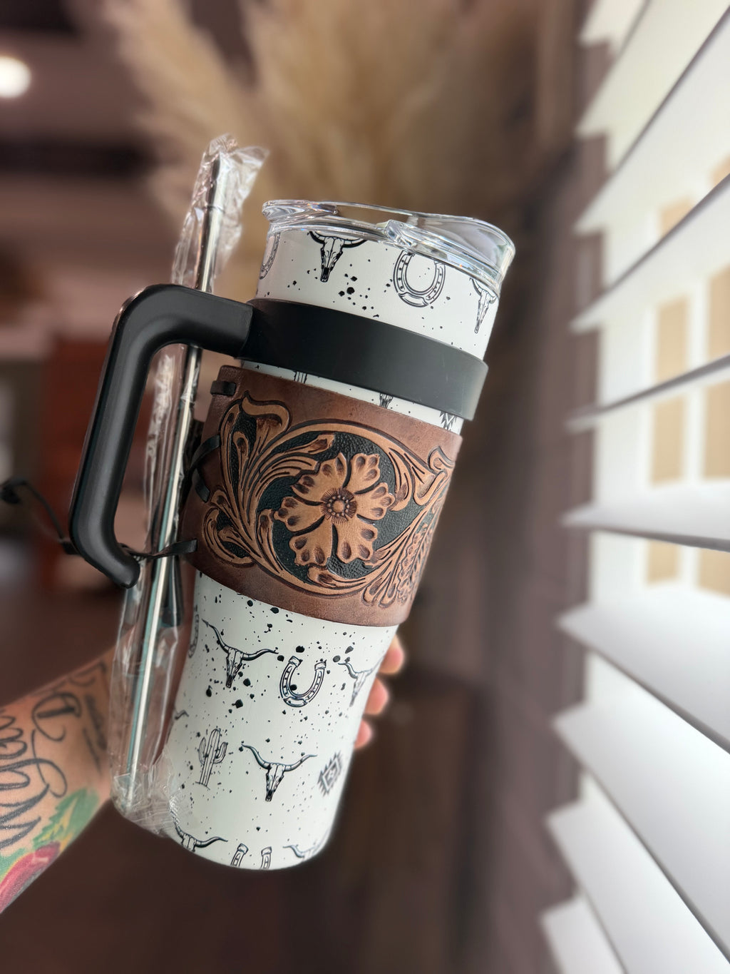 Tooled leather - Tumbler