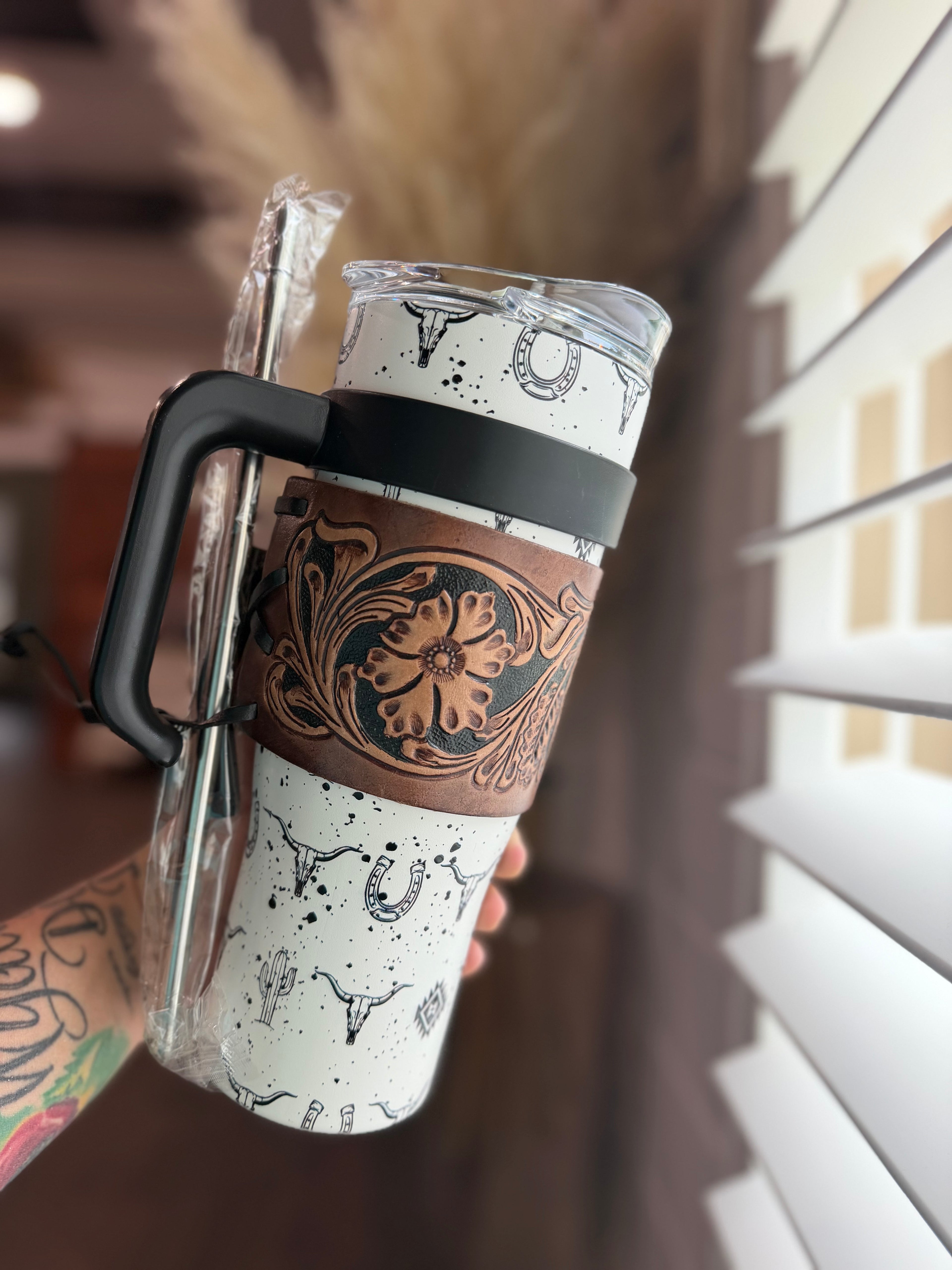 Tooled leather - Tumbler