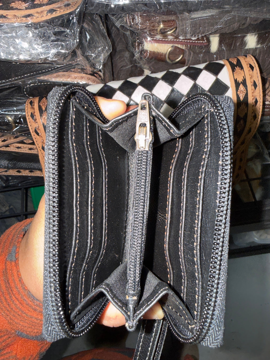 “The Bonnie” Checker purse and wallet set