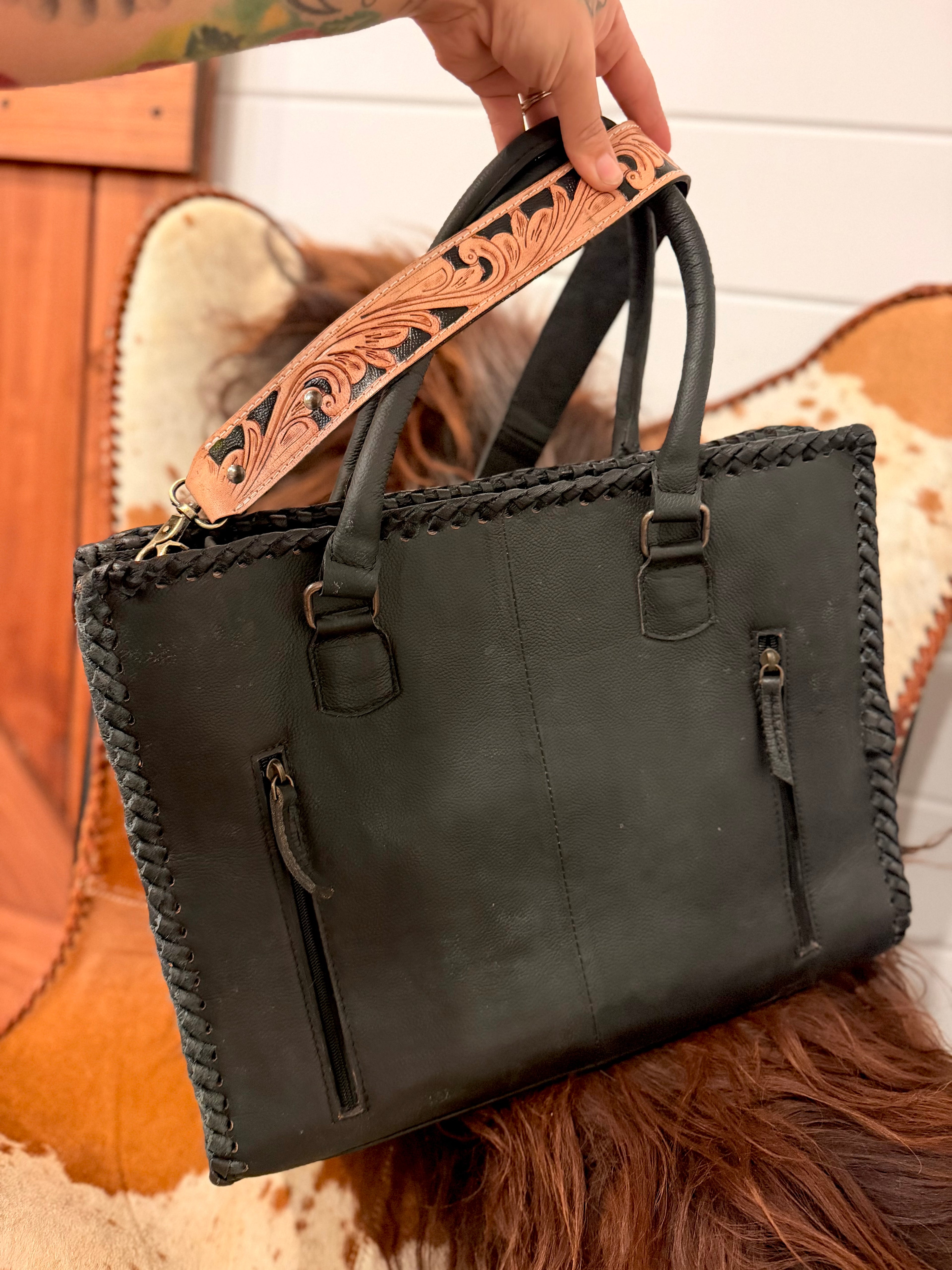 The Shania Tote - tooled leather / by The Painted Porches