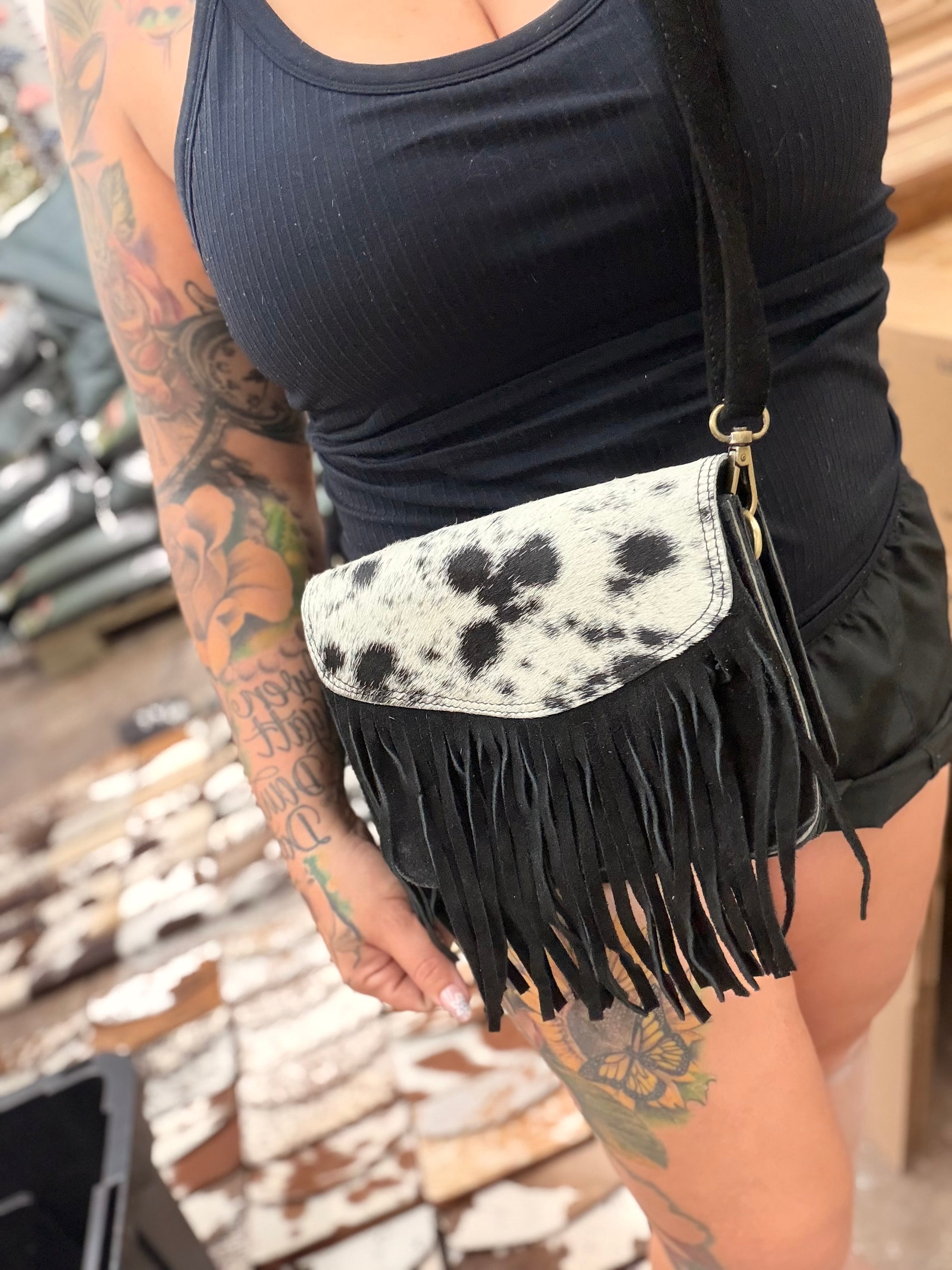 HALF OFF authentic cowhide fringe  CLEARANCE BAGS