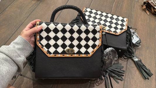 Checker purse